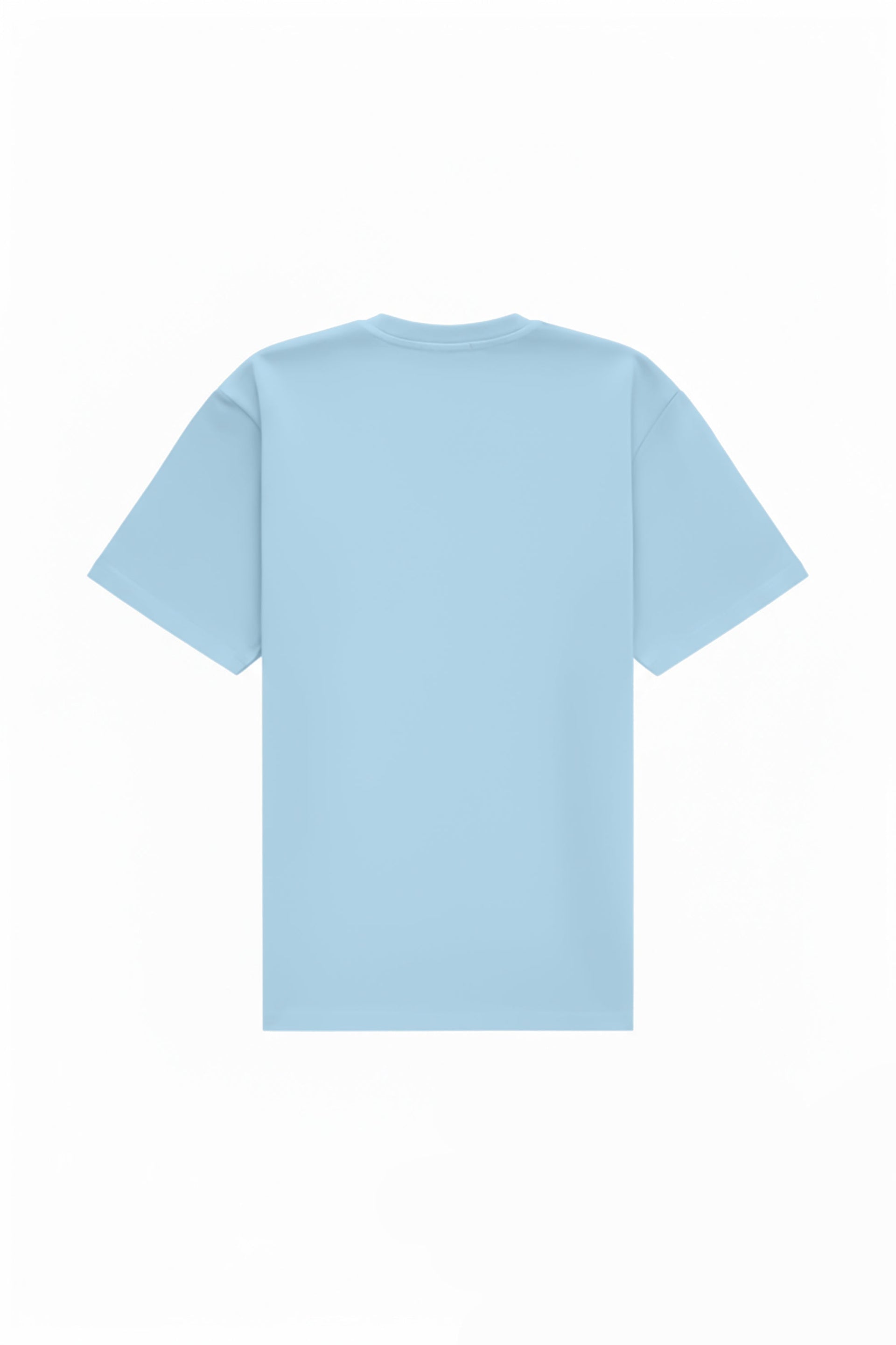 Light blue oversize T-shirt made in Poland, certified quality fabric ideal for printing