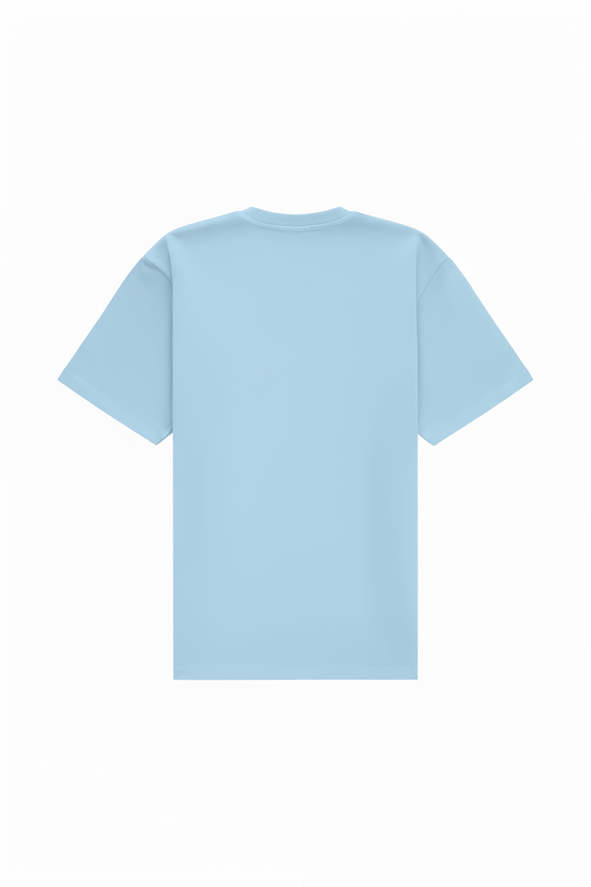 Light blue oversize T-shirt made in Poland, certified quality fabric ideal for printing