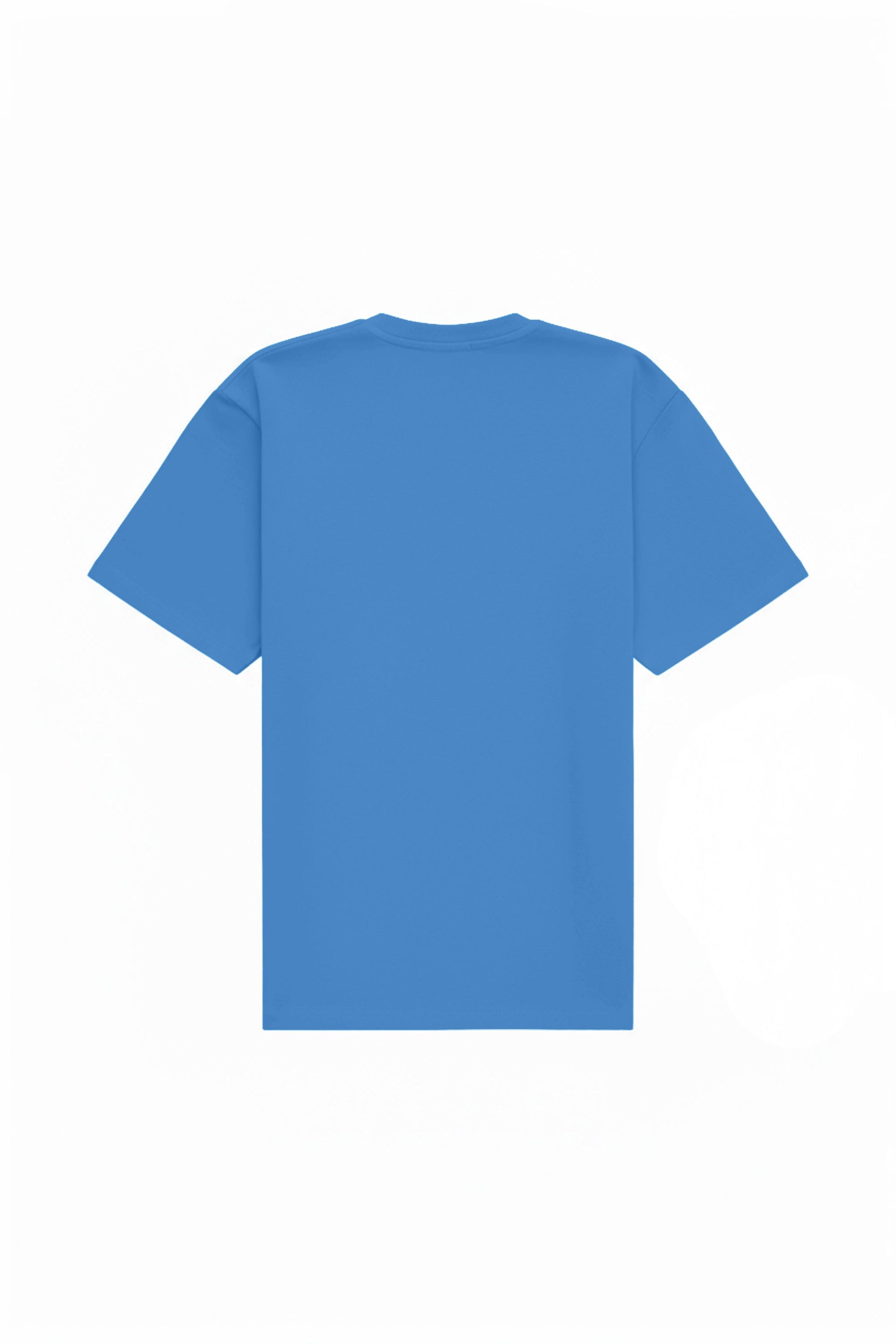 Oversize baby blue T-shirt made in Poland with quality certified fabric ideal for printing