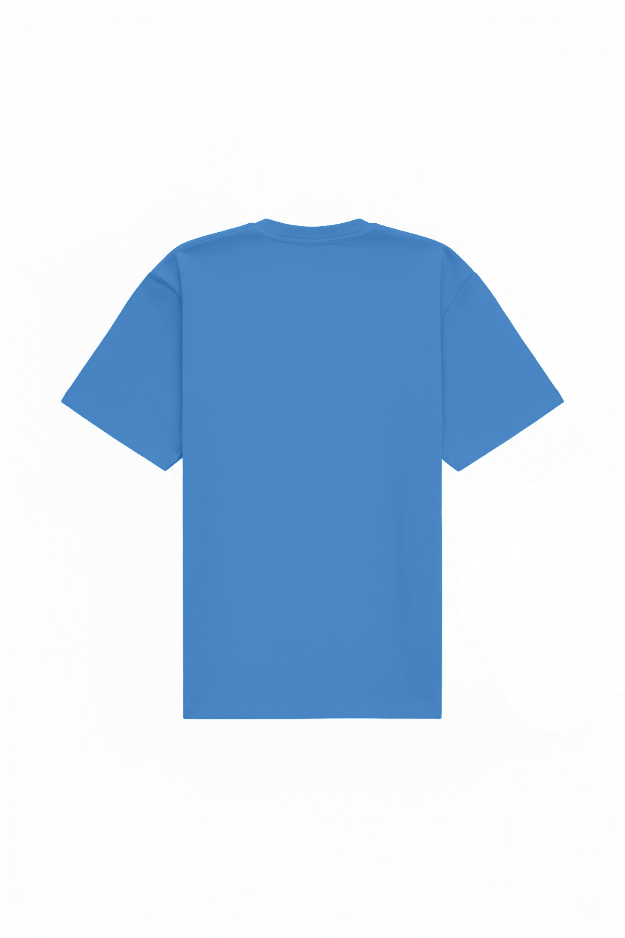 Oversize baby blue T-shirt made in Poland with quality certified fabric ideal for printing