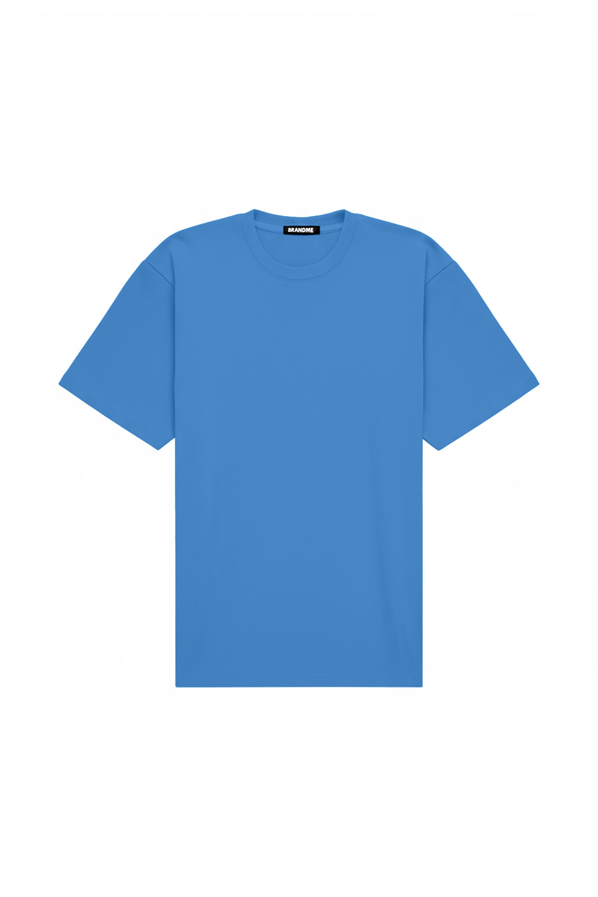T-shirt oversize baby blue made in Poland with certified fabric ideal for printing and embroidery
