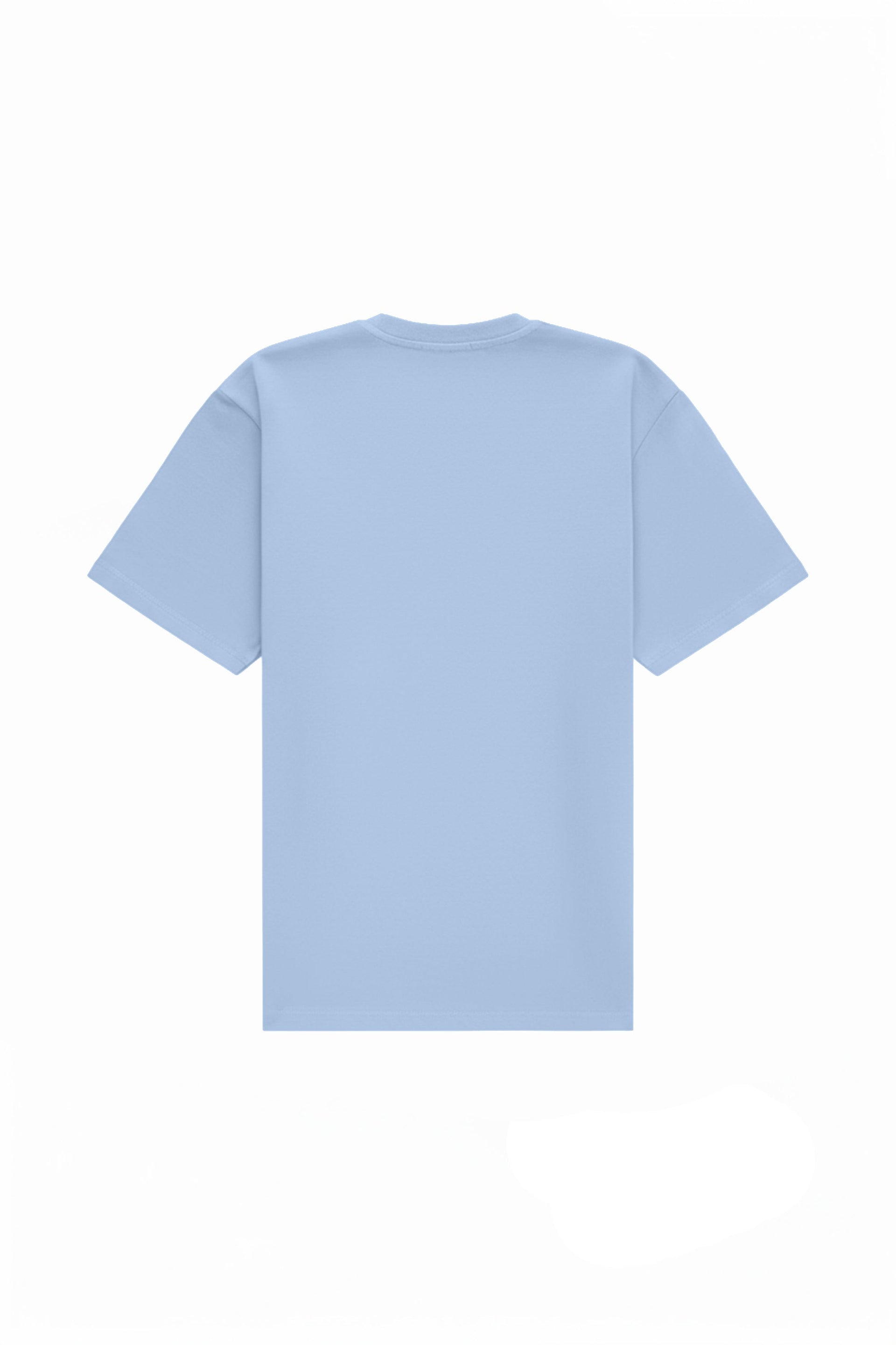 Oversize airy blue T-shirt made in Poland with certified fabric ideal for printing