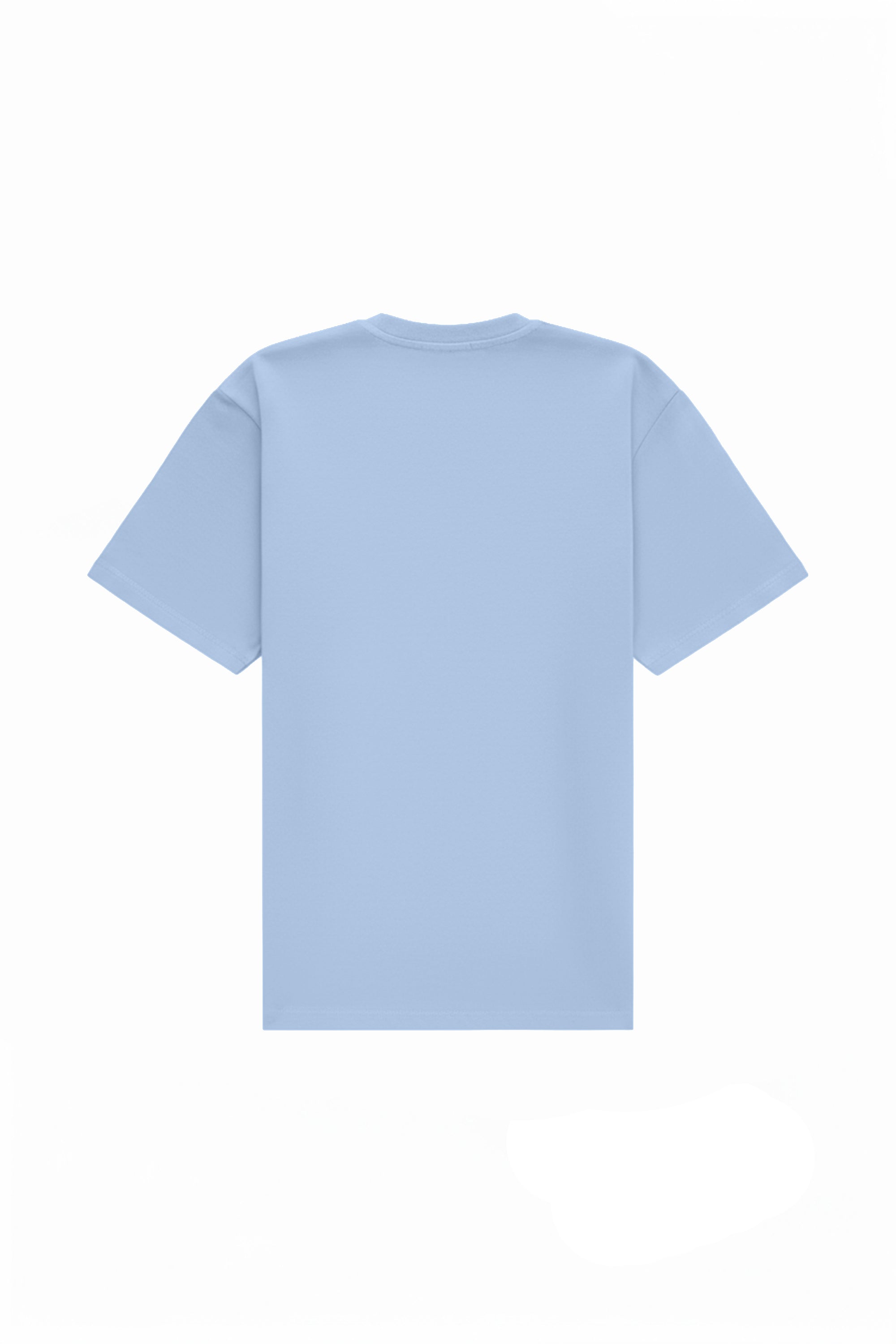 Oversize airy blue T-shirt made in Poland with certified fabric ideal for printing