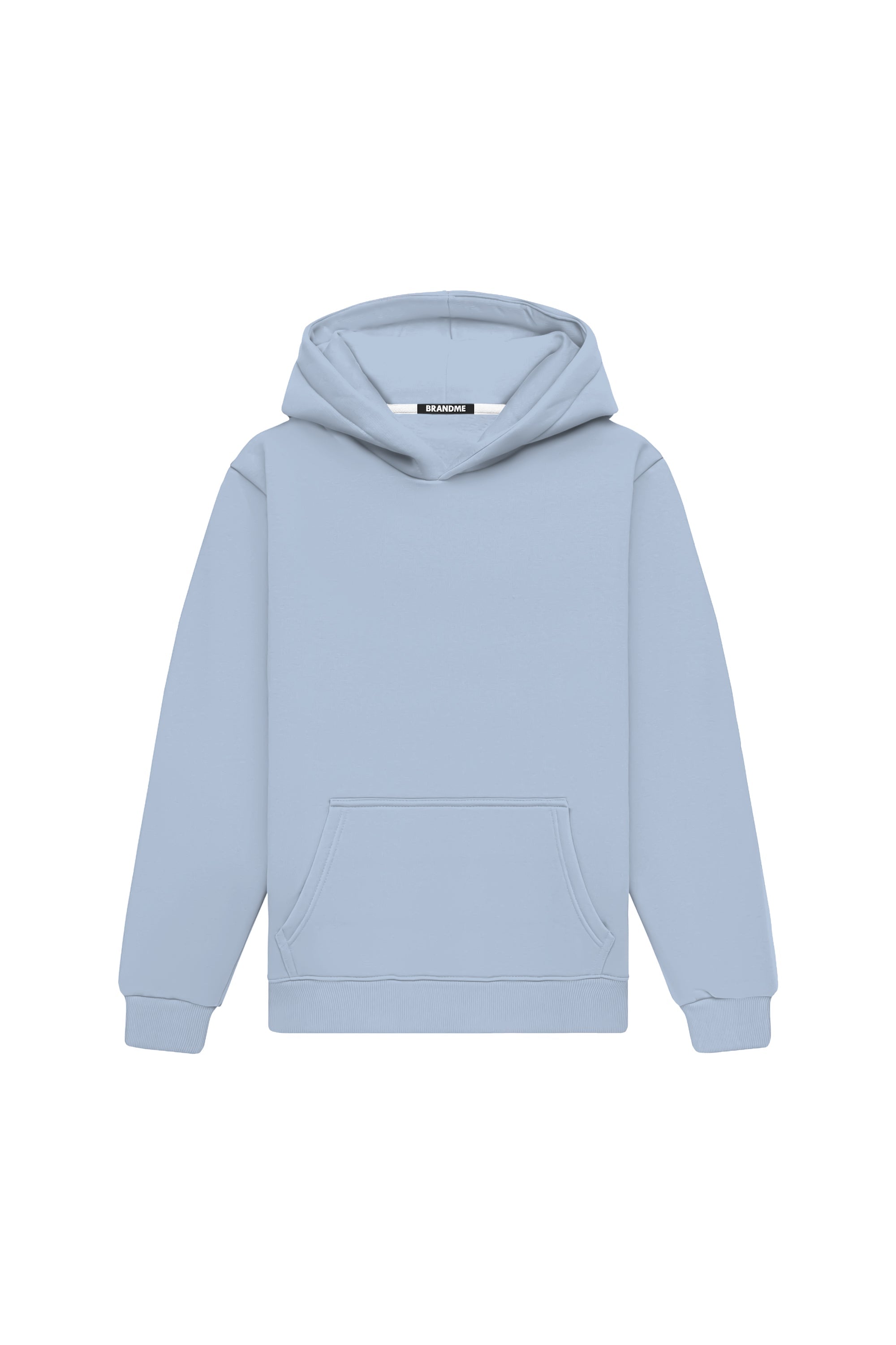 Bluza z kapturem w kroju regular w kolorze niebieskim Light Loop Airy Blue, idealna pod nadruk, wykonana w Polsce
