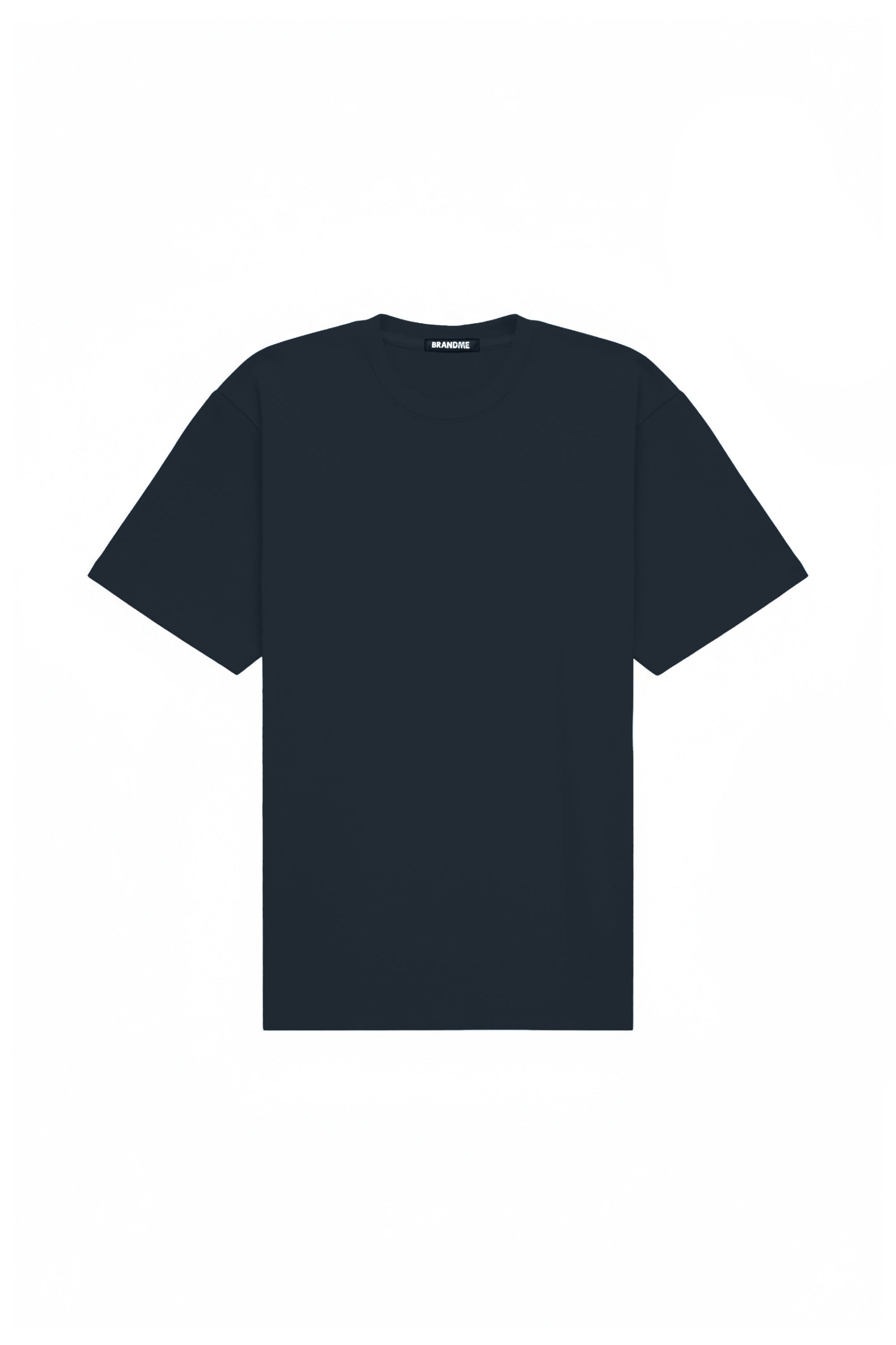 Oversize navy T-shirt made in Poland with certified fabric, ideal for printing and embroidery