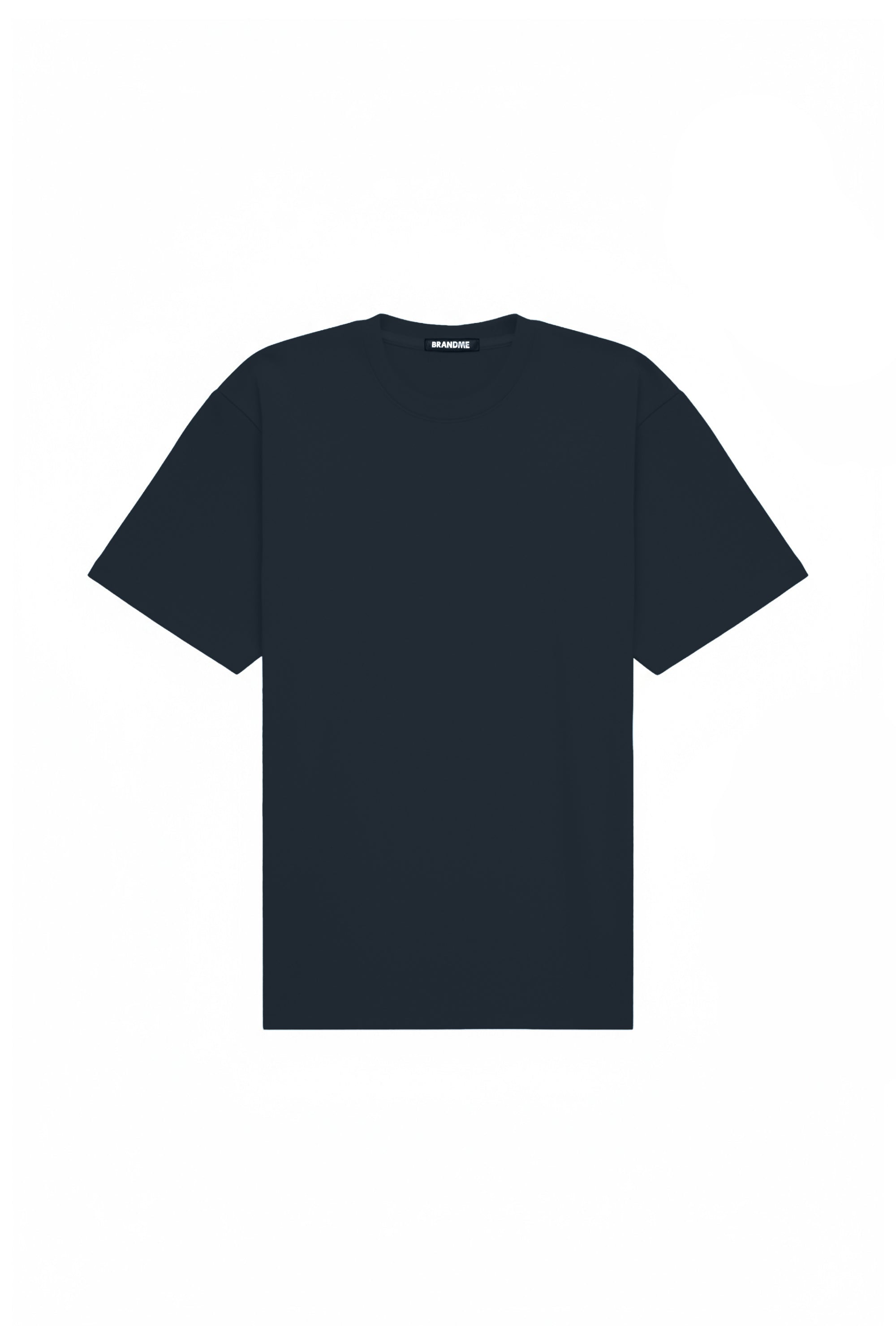 Oversize navy T-shirt made in Poland with certified fabric, ideal for printing and embroidery