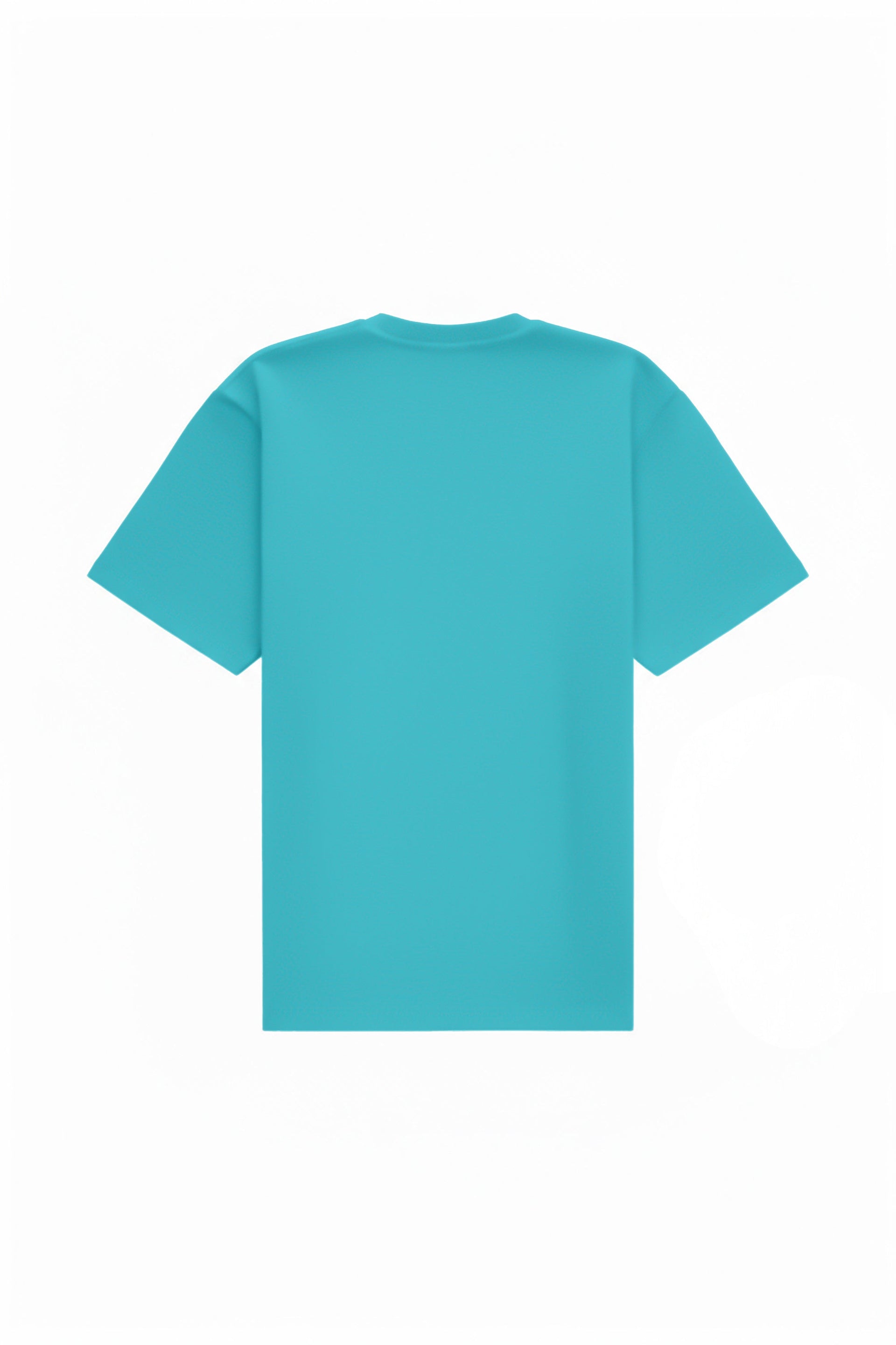 Oversize T-shirt Stretch Cyanogen in cyan color, Polish-made with certified quality fabric ideal for printing
