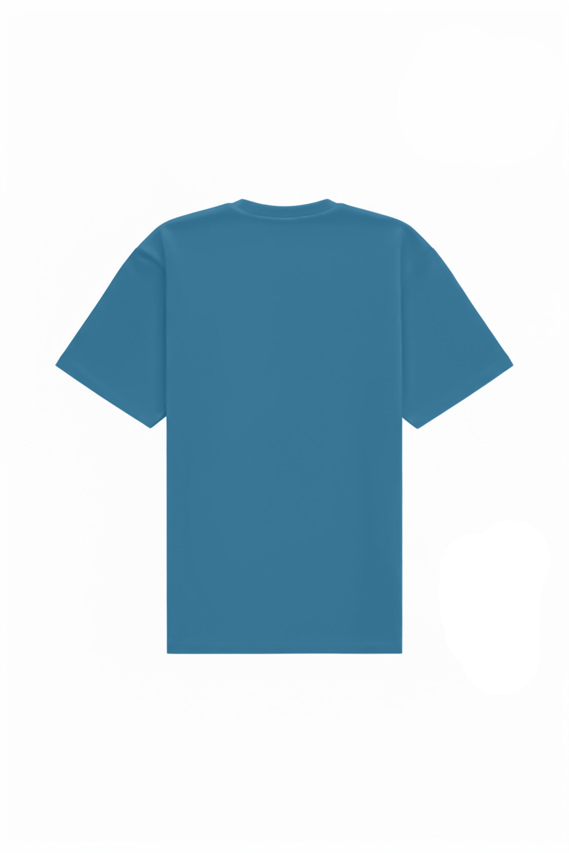 Oversize petrol blue T-shirt made in Poland, quality certified fabric ideal for printing designs