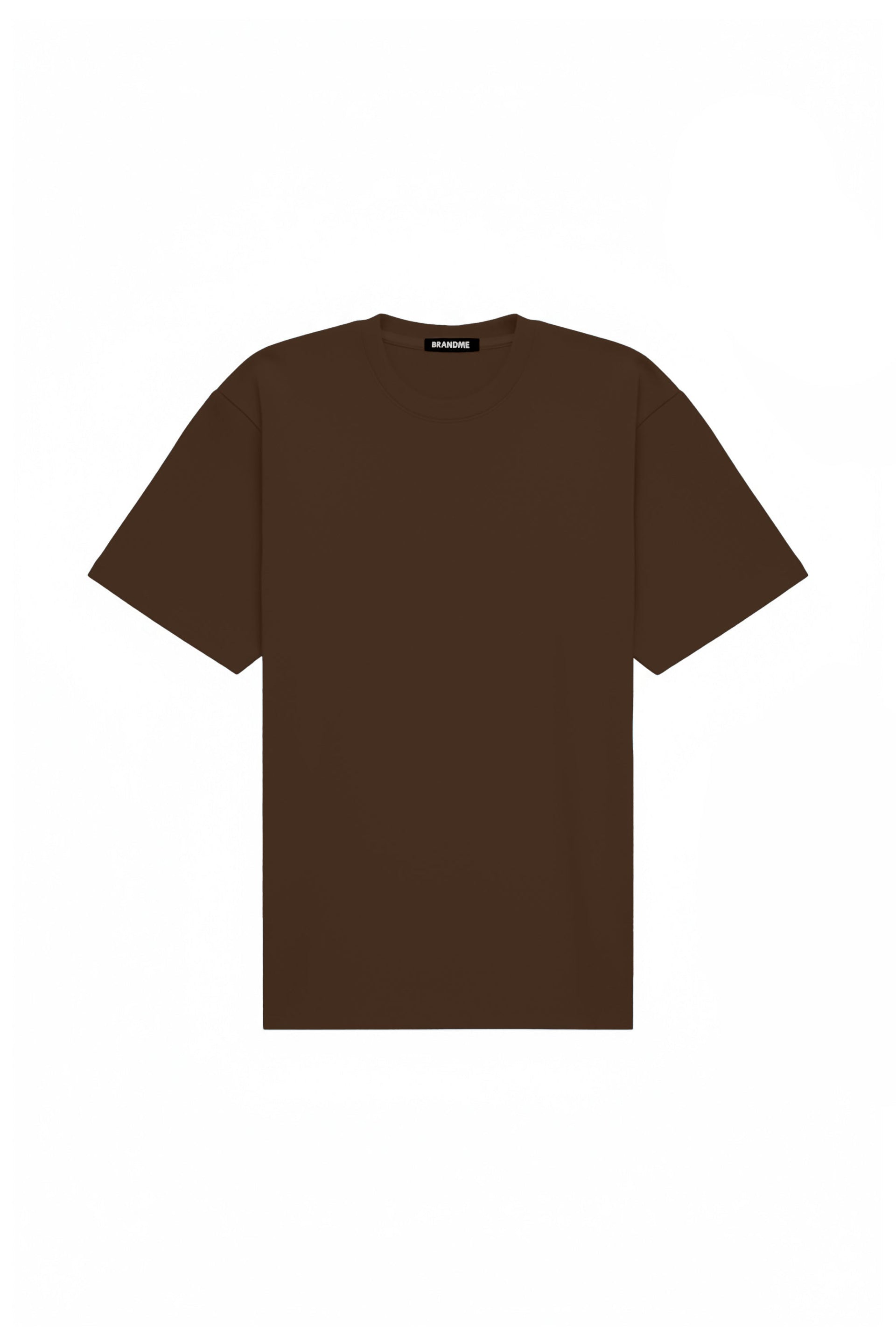 Oversize brown T-shirt made in Poland with quality-certified fabric ideal for printing