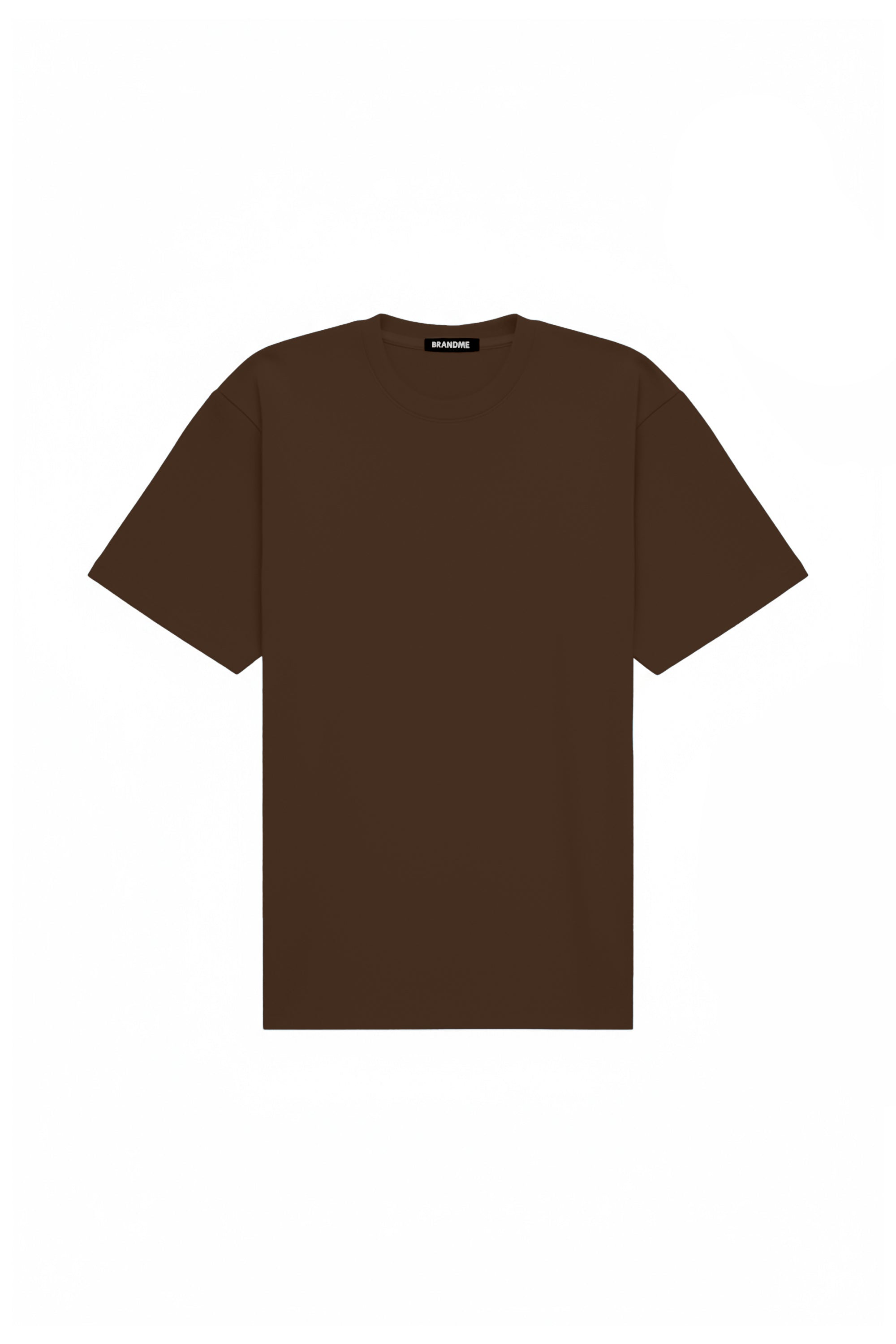 Oversize brown T-shirt made in Poland with quality-certified fabric ideal for printing
