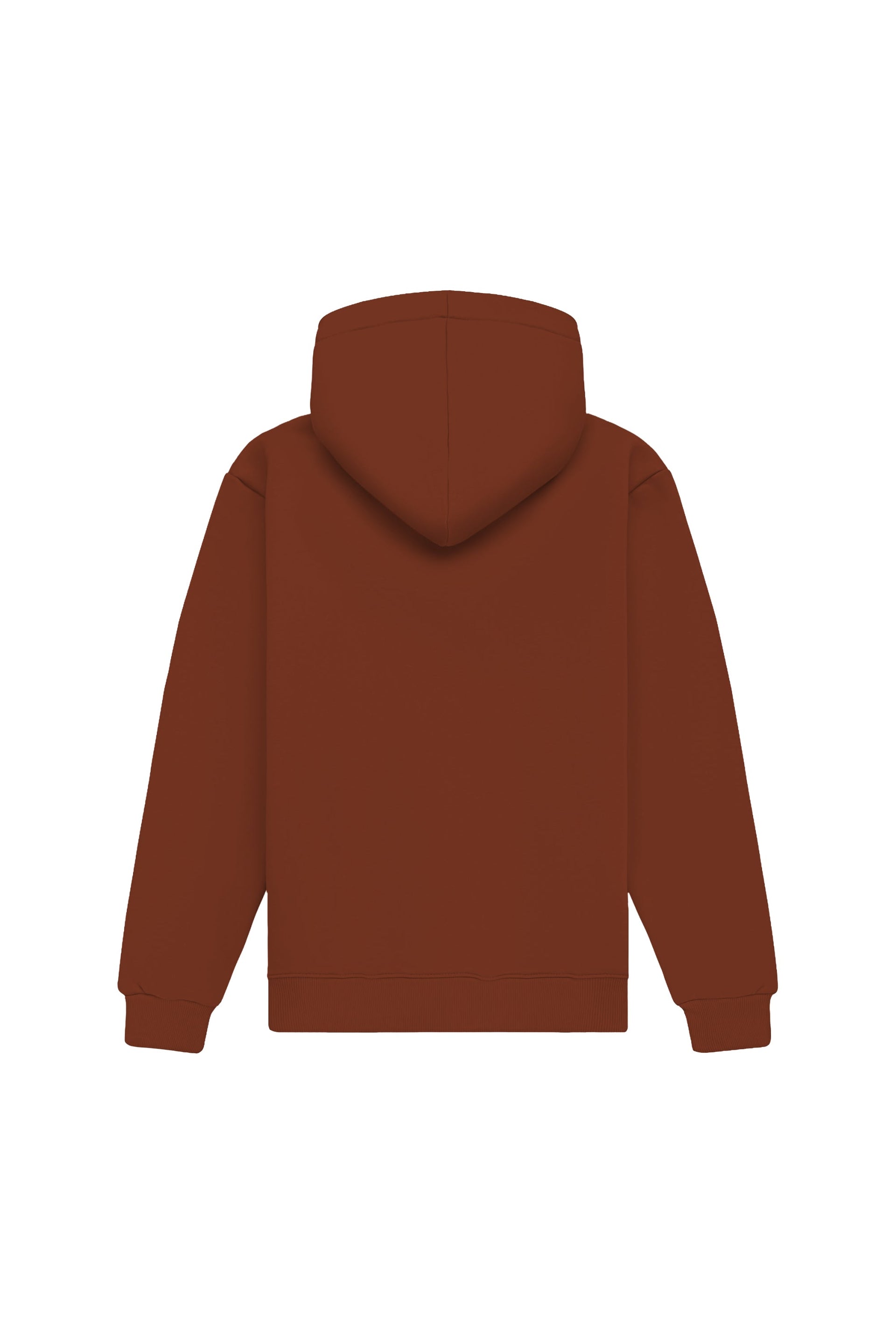 Bluza z kapturem hoodie w kroju regular, kolor cinnamon, wyprodukowana w Polsce, idealna pod nadruk