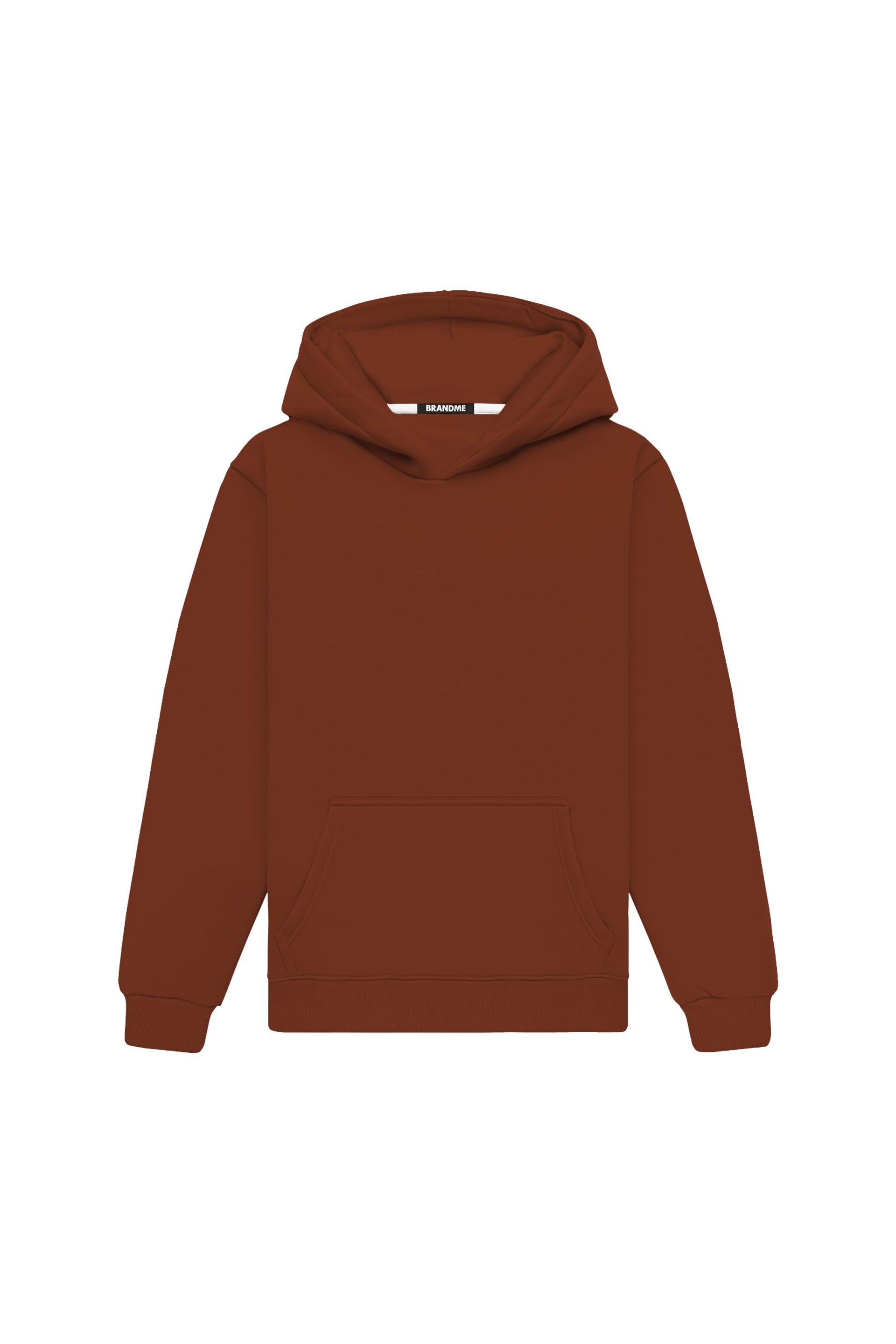 Bluza z kapturem hoodie regular light loop cinnamon made in Poland with quality certified fabric