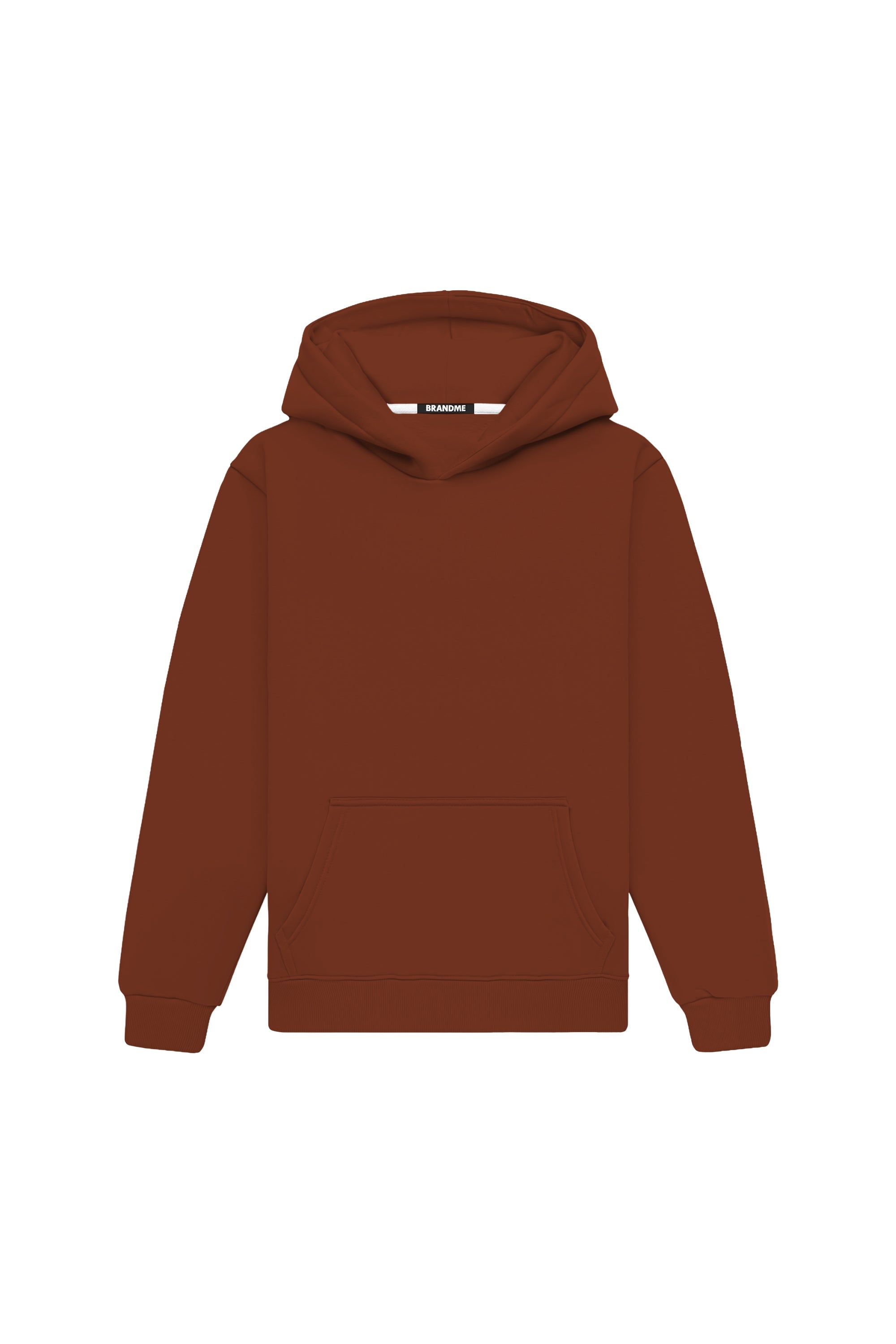 Bluza z kapturem hoodie regular light loop cinnamon made in Poland with quality certified fabric