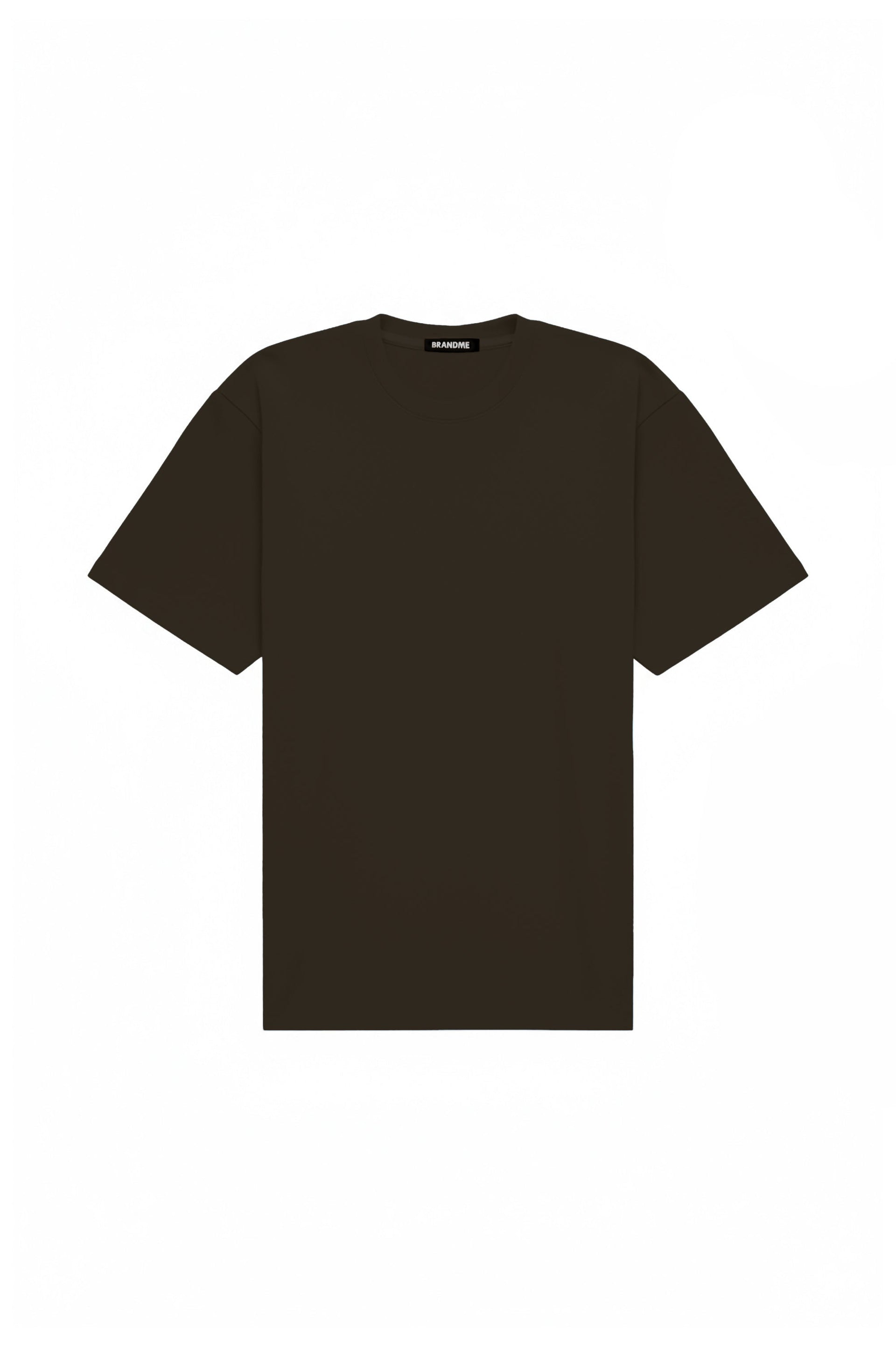 T-shirt oversize STRETCH CHOCOLATE w kroju oversize z certyfikowanej dzianiny idealny pod nadruki
