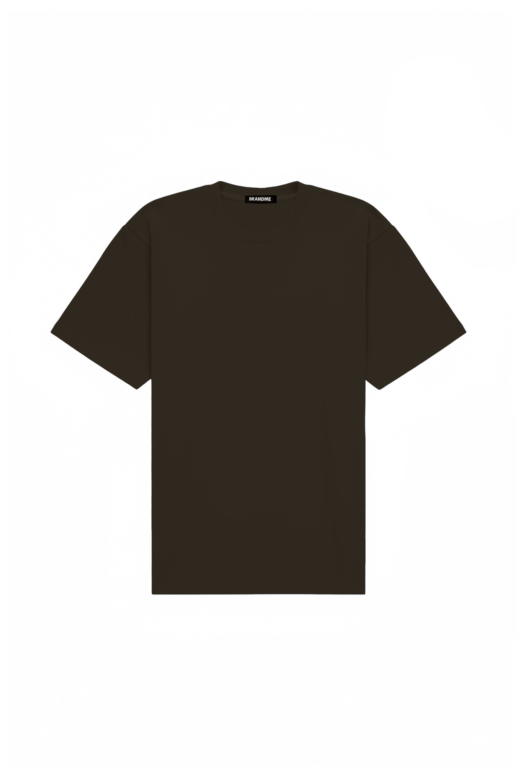 T-shirt oversize STRETCH CHOCOLATE w kroju oversize z certyfikowanej dzianiny idealny pod nadruki