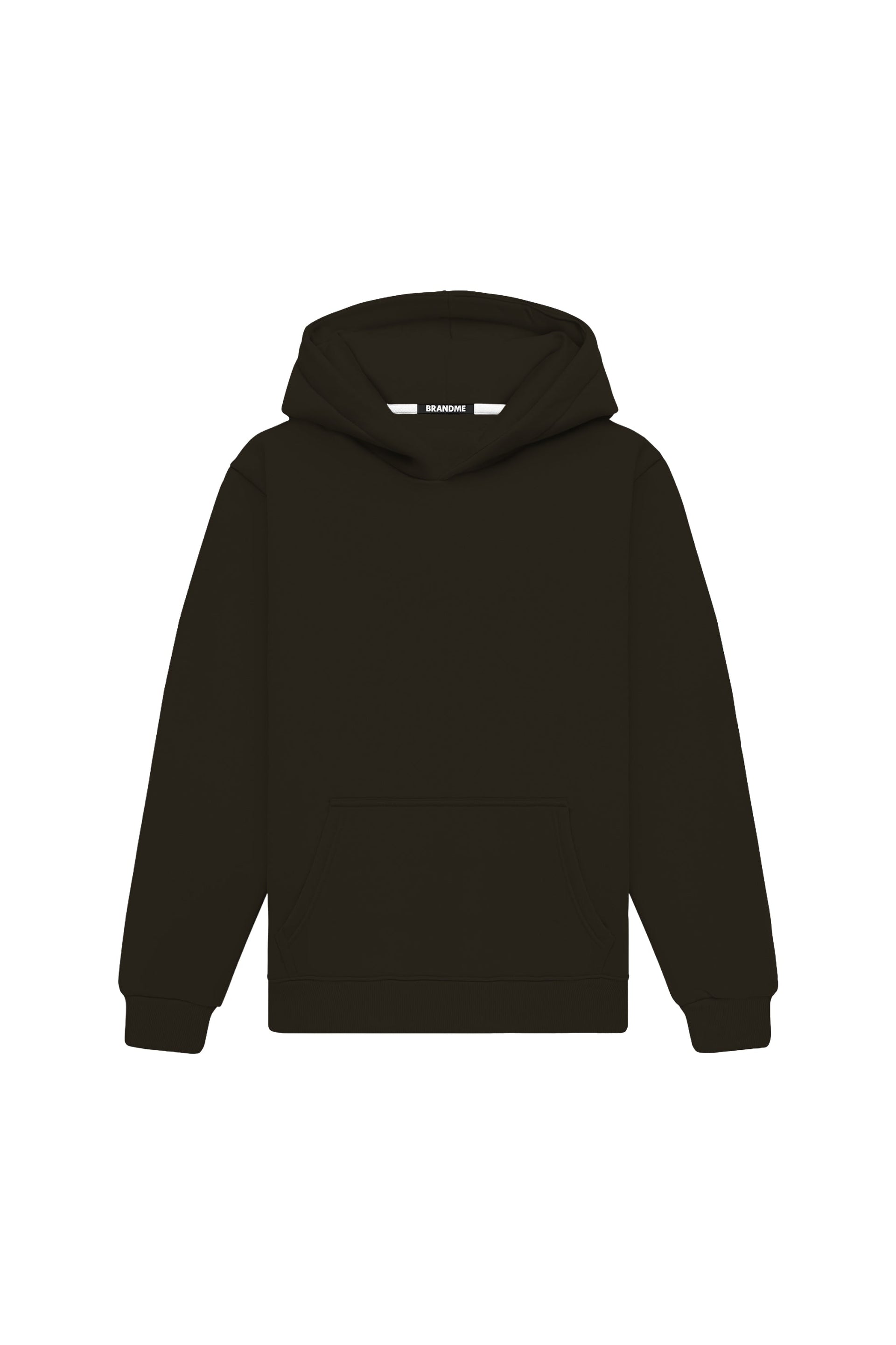 Bluza z kapturem regular LIGHT LOOP w kolorze czekoladowym, wysokiej jakości polska produkcja idealna pod nadruk