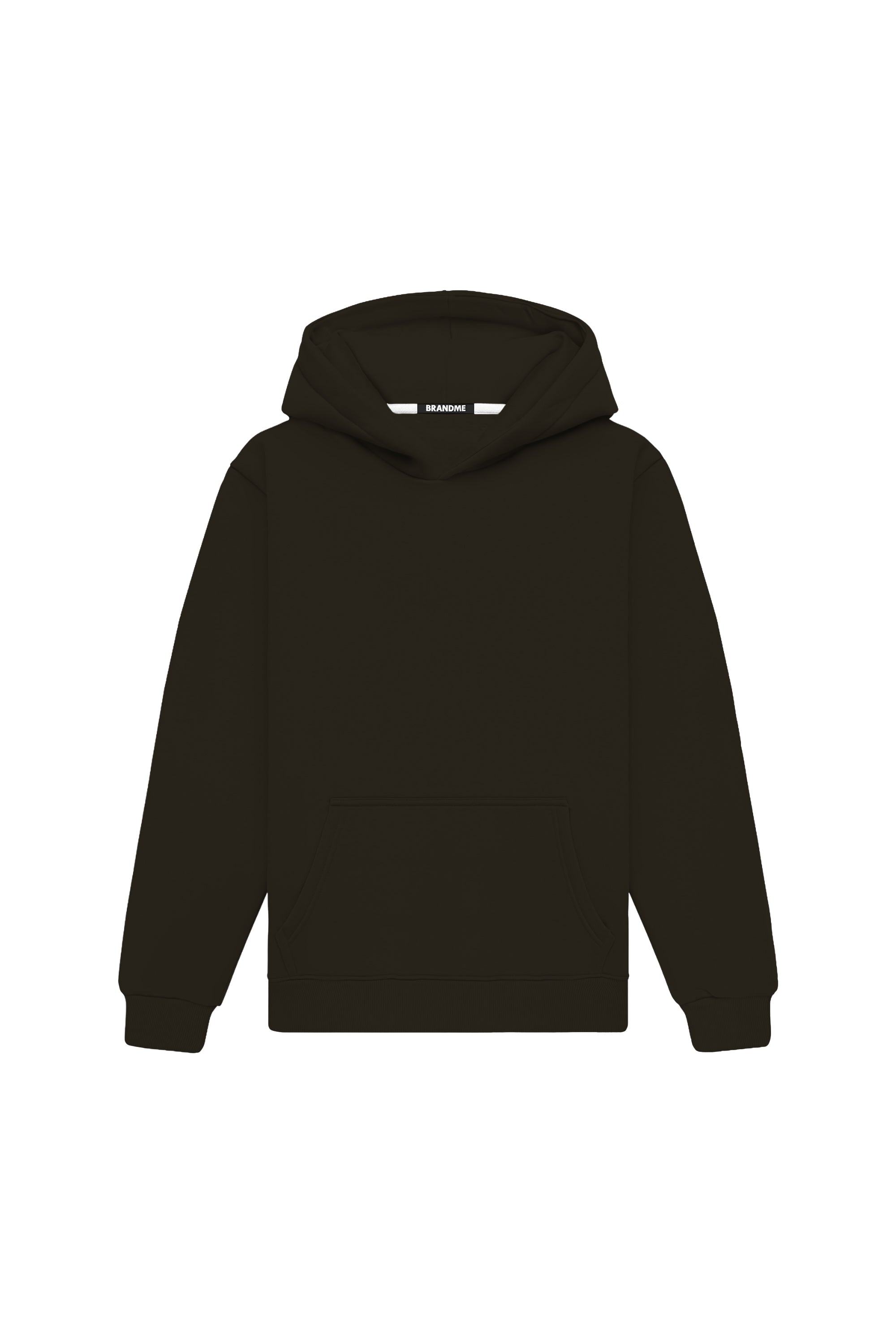 Bluza z kapturem regular LIGHT LOOP w kolorze czekoladowym, wysokiej jakości polska produkcja idealna pod nadruk