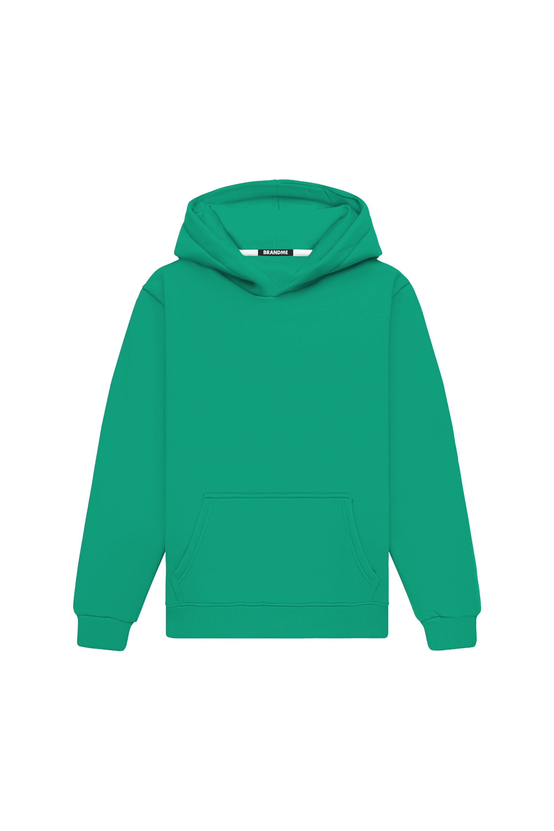Bluza z kapturem regular light loop Kelly green hoodie made in Poland with certified fabric ideal for printing