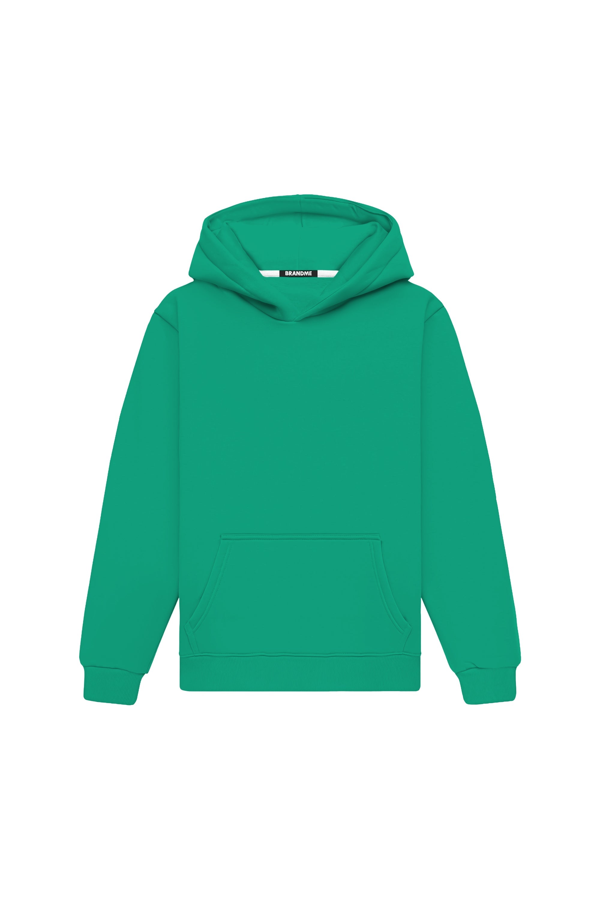 Bluza z kapturem regular light loop Kelly green hoodie made in Poland with certified fabric ideal for printing