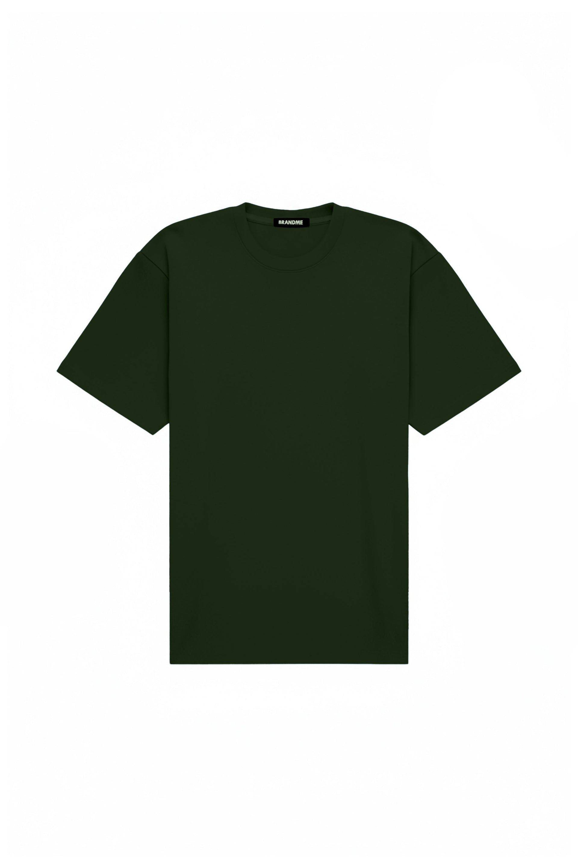 Green T-shirt oversize with quality-certified fabric suitable for printing, made in Poland
