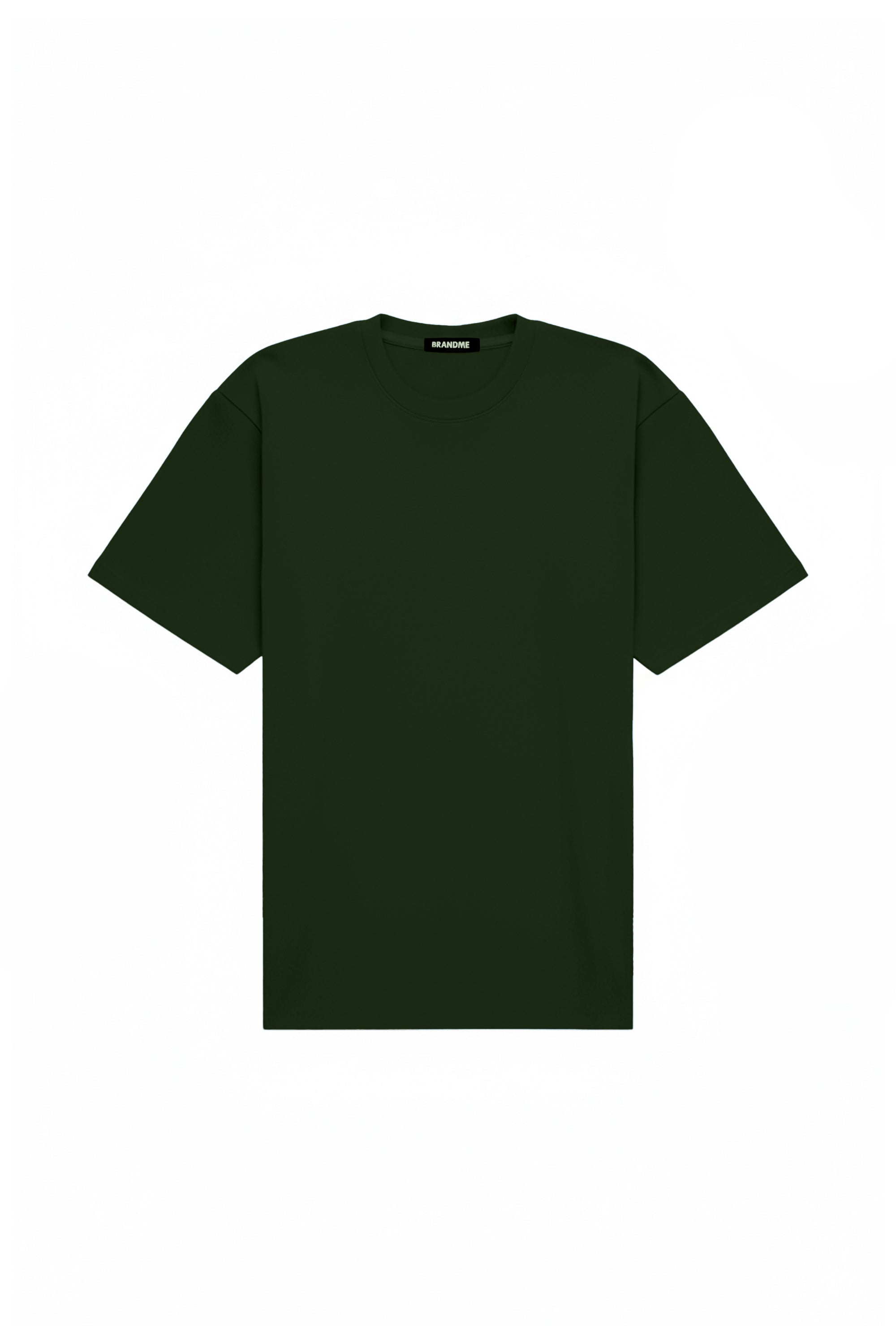 Green T-shirt oversize with quality-certified fabric suitable for printing, made in Poland