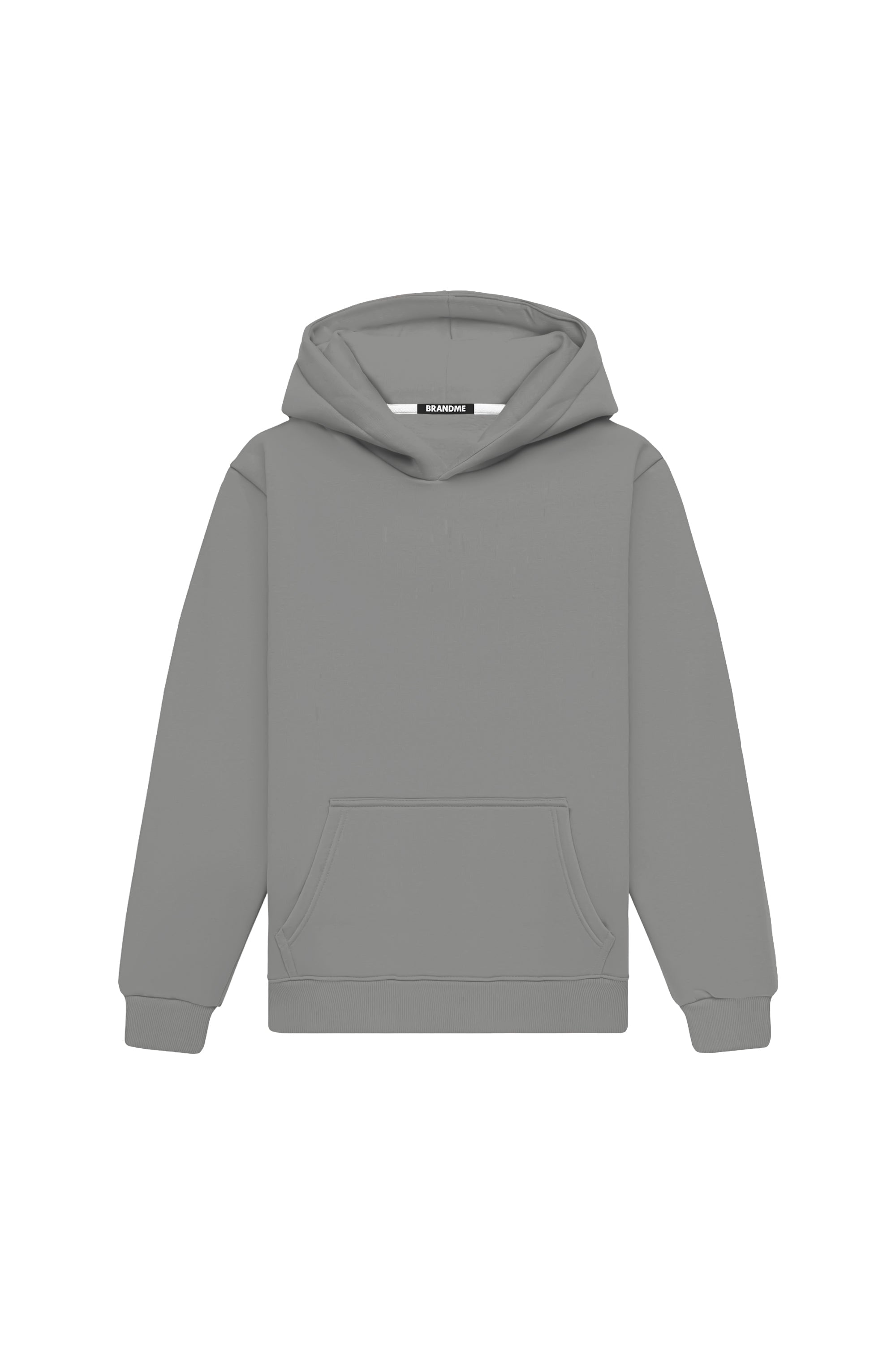 Bluza z kapturem hoodie regular light loop cement with certified fabric, perfect for printing and embroidery, made in Poland