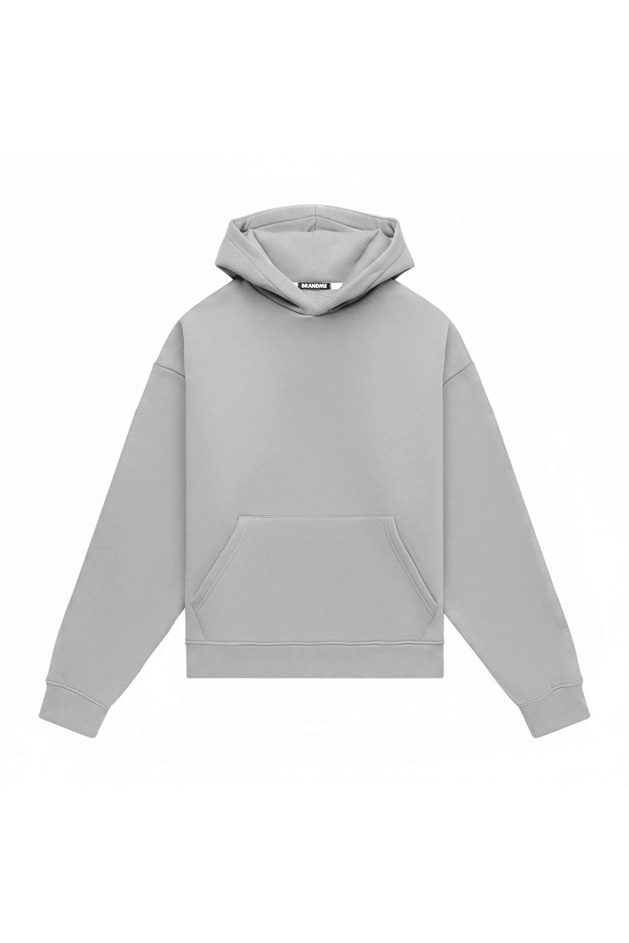 Oversize hoodie in light brushed cement color, made in Poland, perfect for printing and embroidery