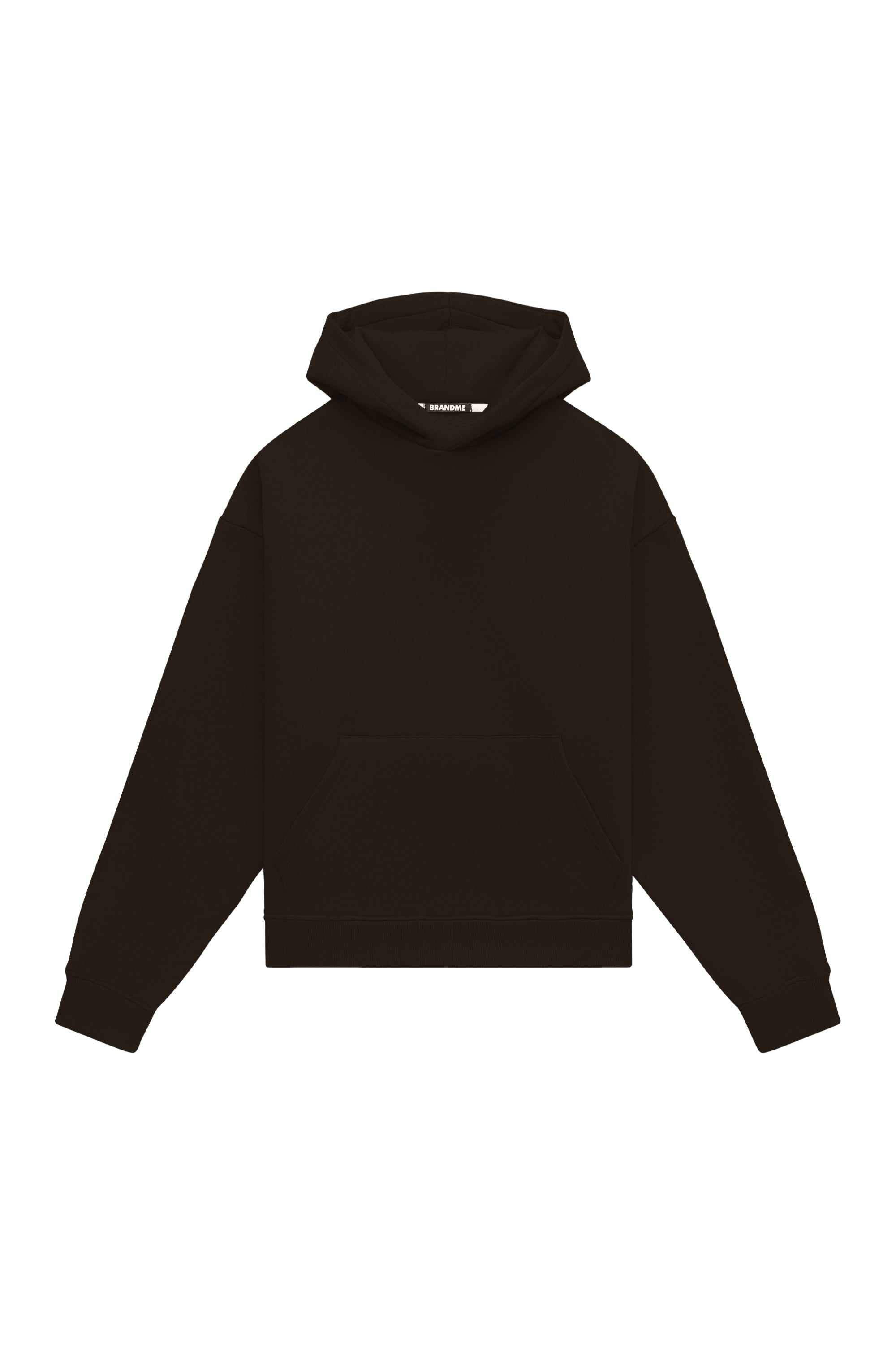Oversize hoodie LIGHT BRUSHED CHOCOLATE made in Poland, ideal for printing and embroidery