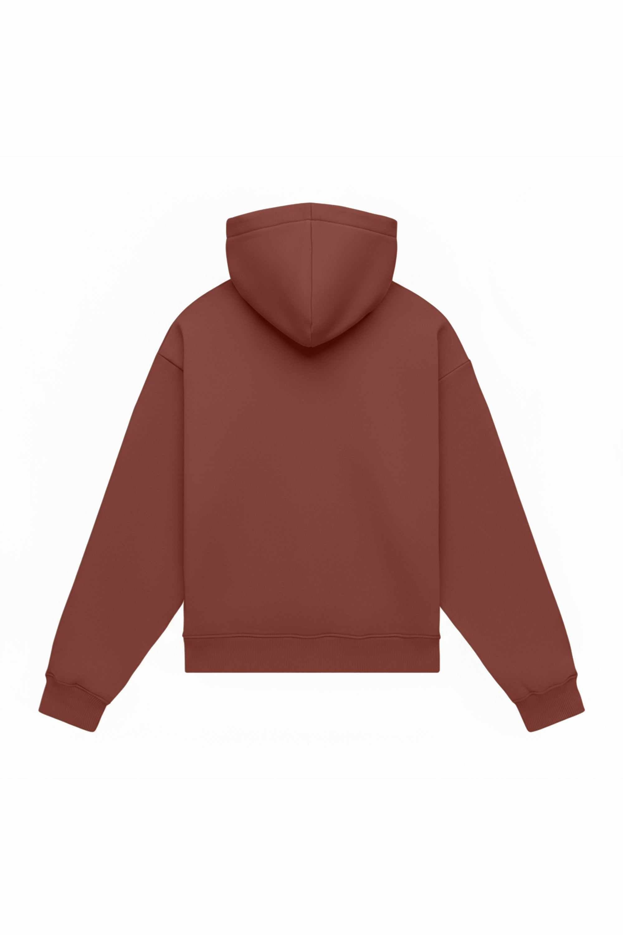 Hoodie oversize Light Brushed Cinnamon in oversized fit made in Poland with certified fabric ideal for printing