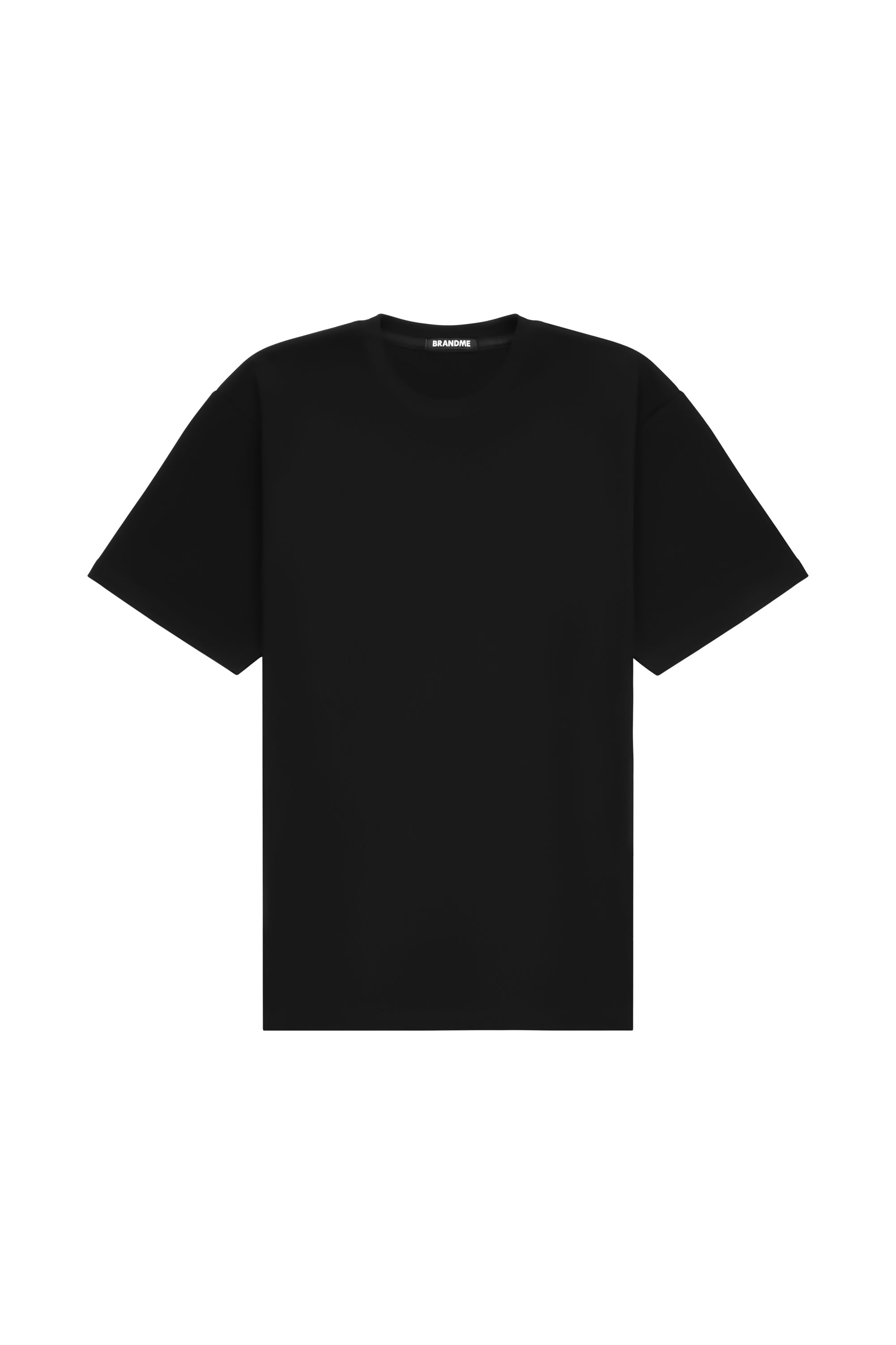 Czarny T-shirt oversize z certyfikowanej dzianiny idealny pod nadruk, wyprodukowany w Polsce