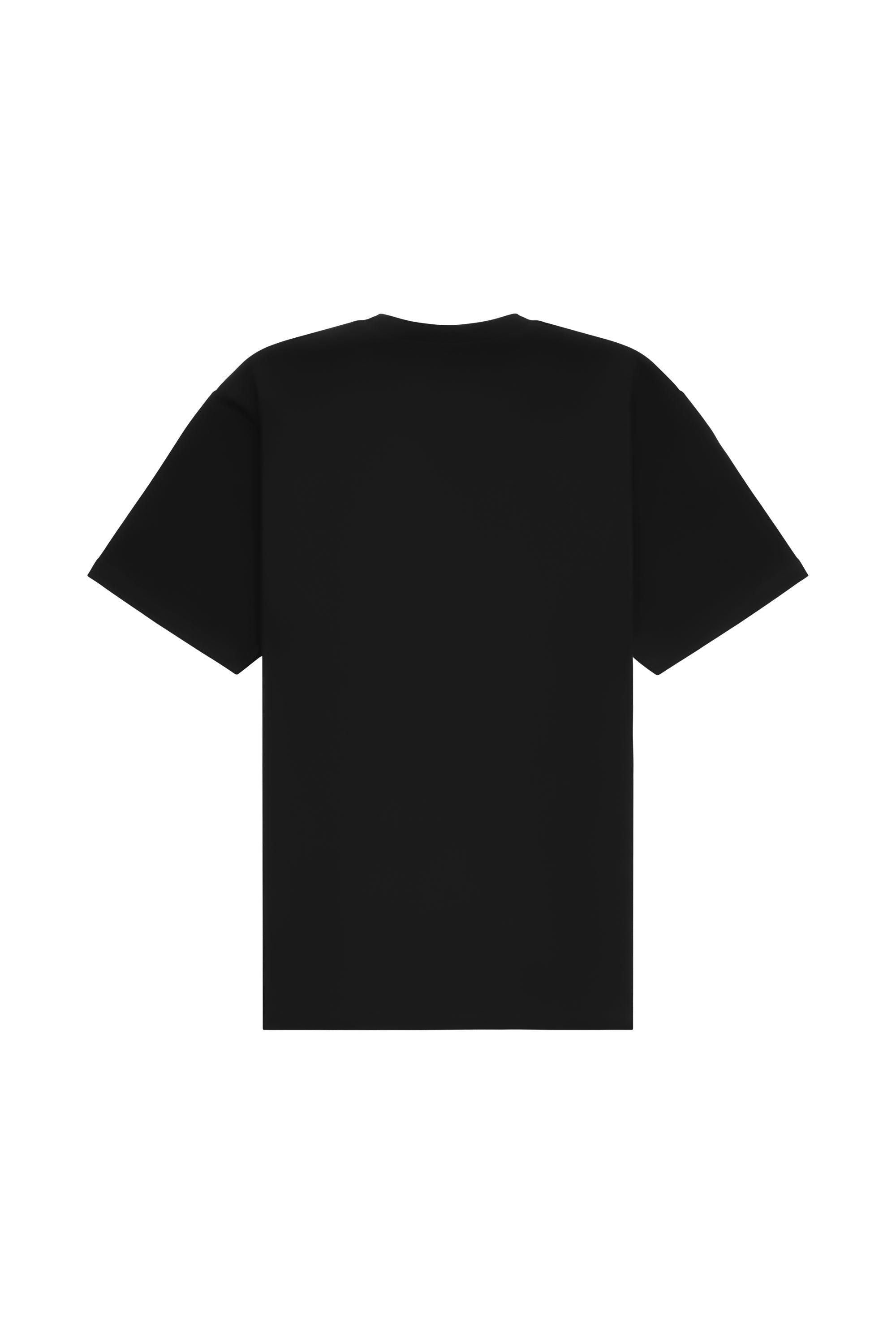 Czarny T-shirt oversize z certyfikowanej dzianiny idealny pod nadruk, wyprodukowany w Polsce