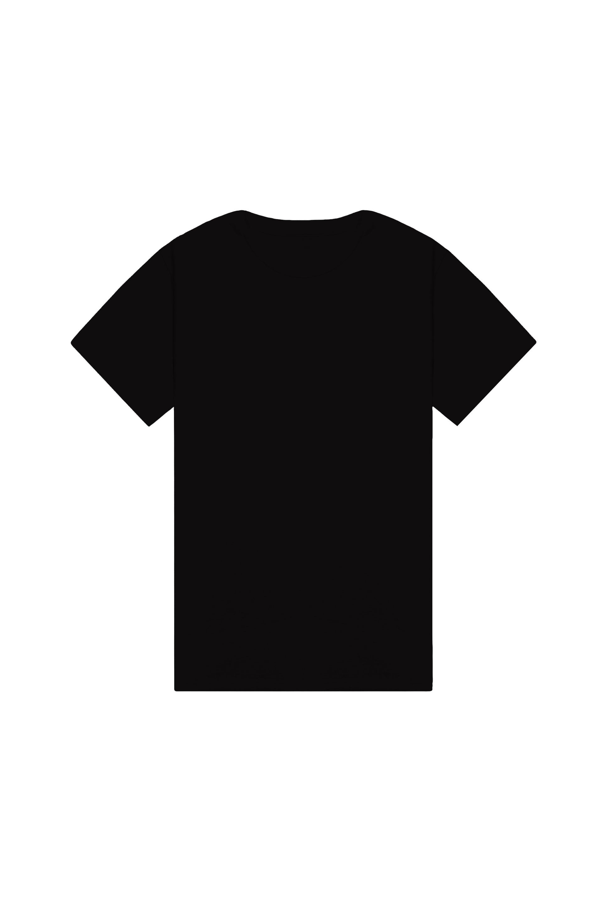 T-shirt regular STRETCH BLACK