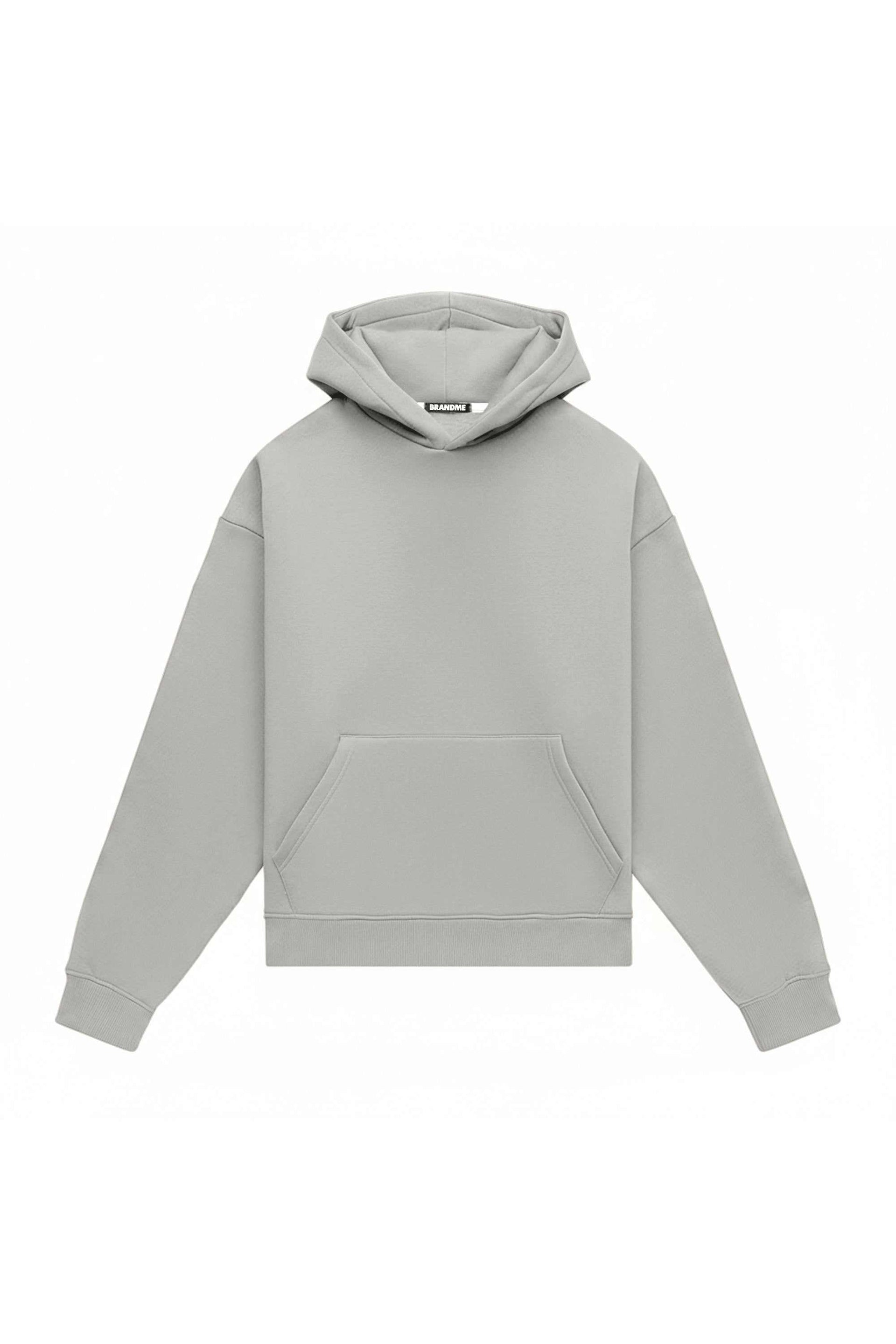 Hoodie oversize light brushed cream with certified fabric, ideal for printing and embroidery, made in Poland