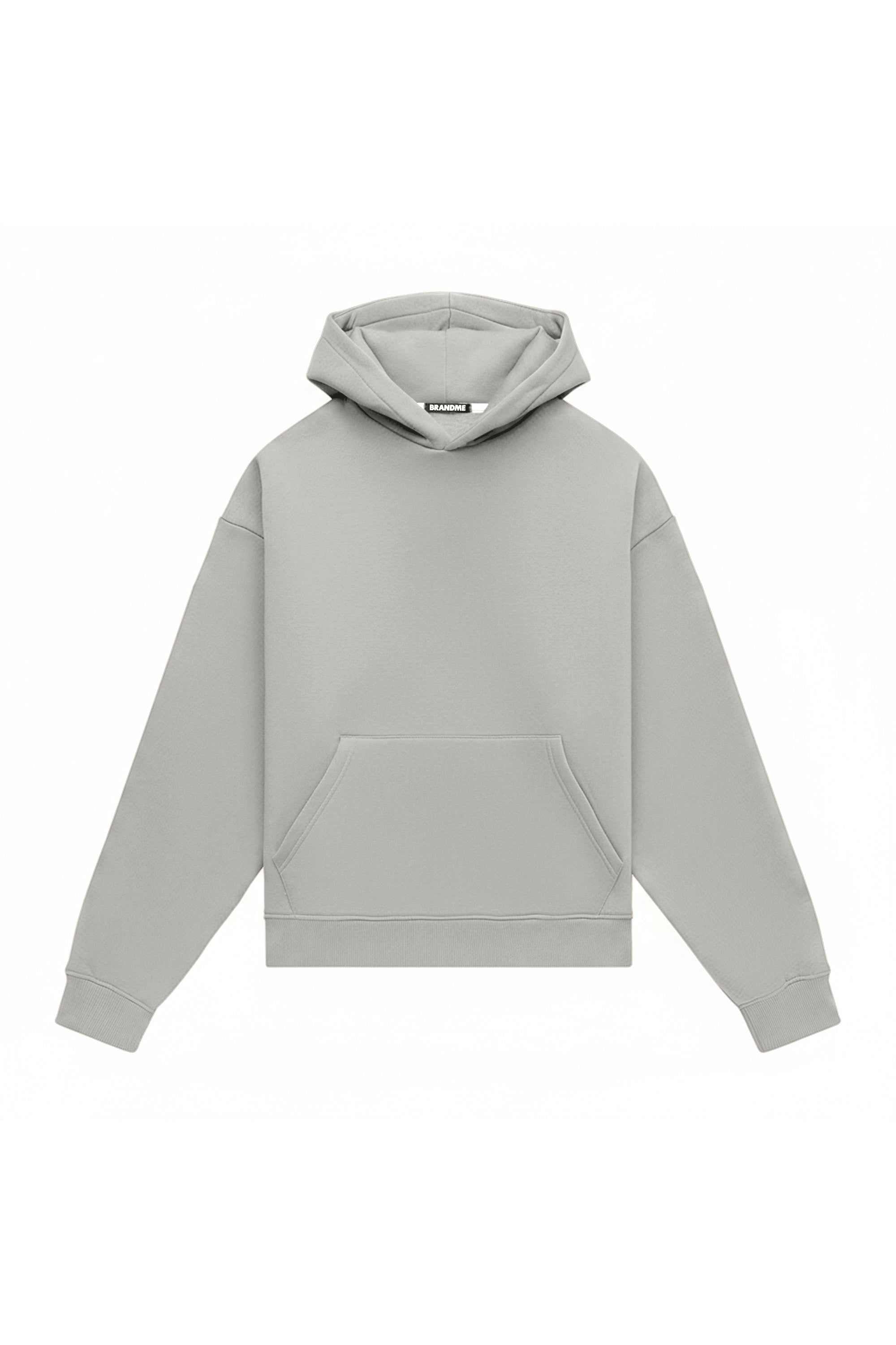 Hoodie oversize light brushed cream with certified fabric, ideal for printing and embroidery, made in Poland