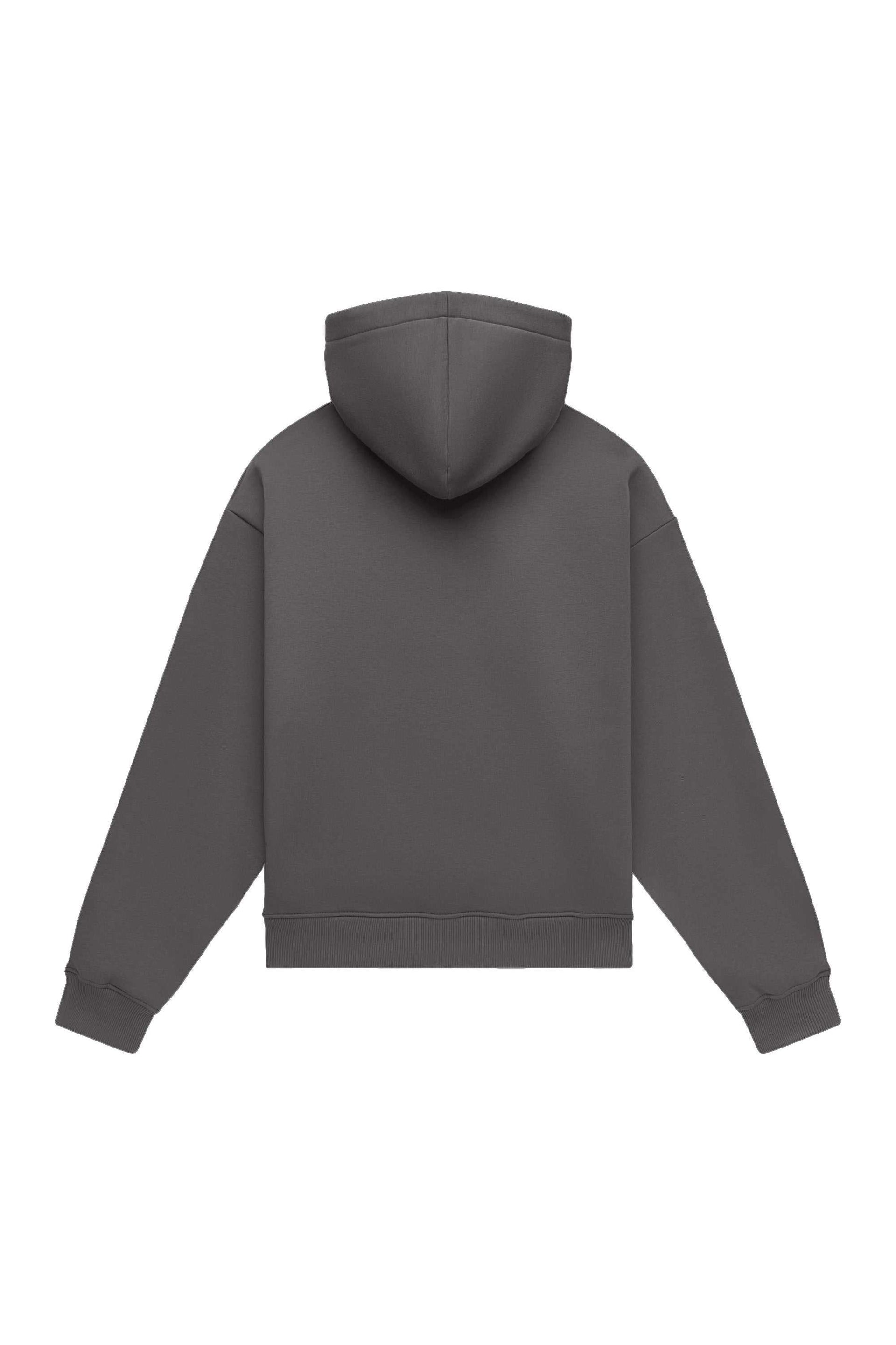 Oversize dark gray hoodie made in Poland with quality certified fabric ideal for printing