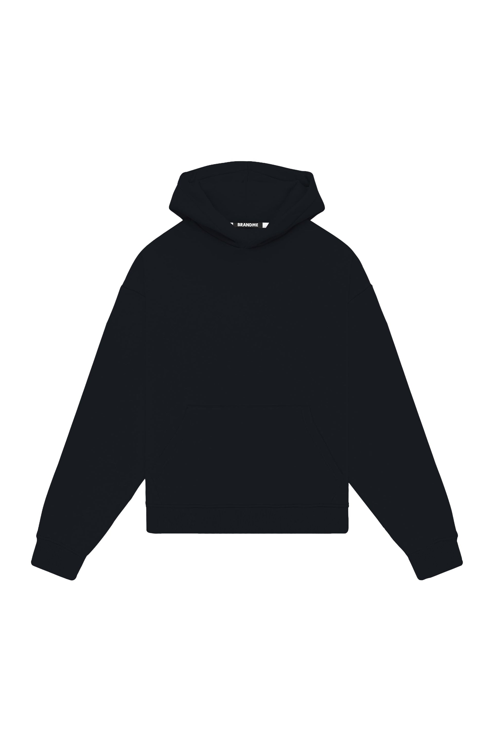 Hoodie oversize z kapturem w kolorze anthracite melange, wykonany z certyfikowanej dzianiny, idealny pod nadruki.
