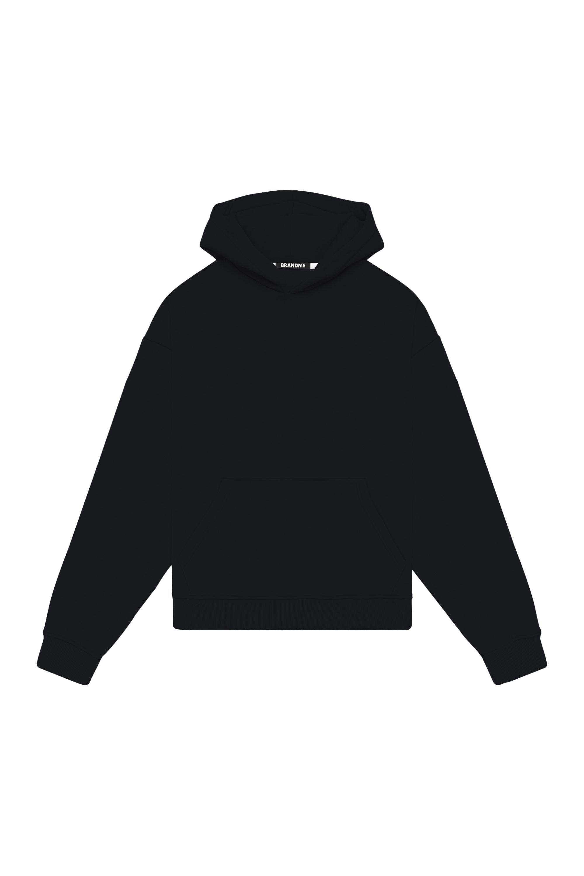 Hoodie oversize z kapturem w kolorze anthracite melange, wykonany z certyfikowanej dzianiny, idealny pod nadruki.