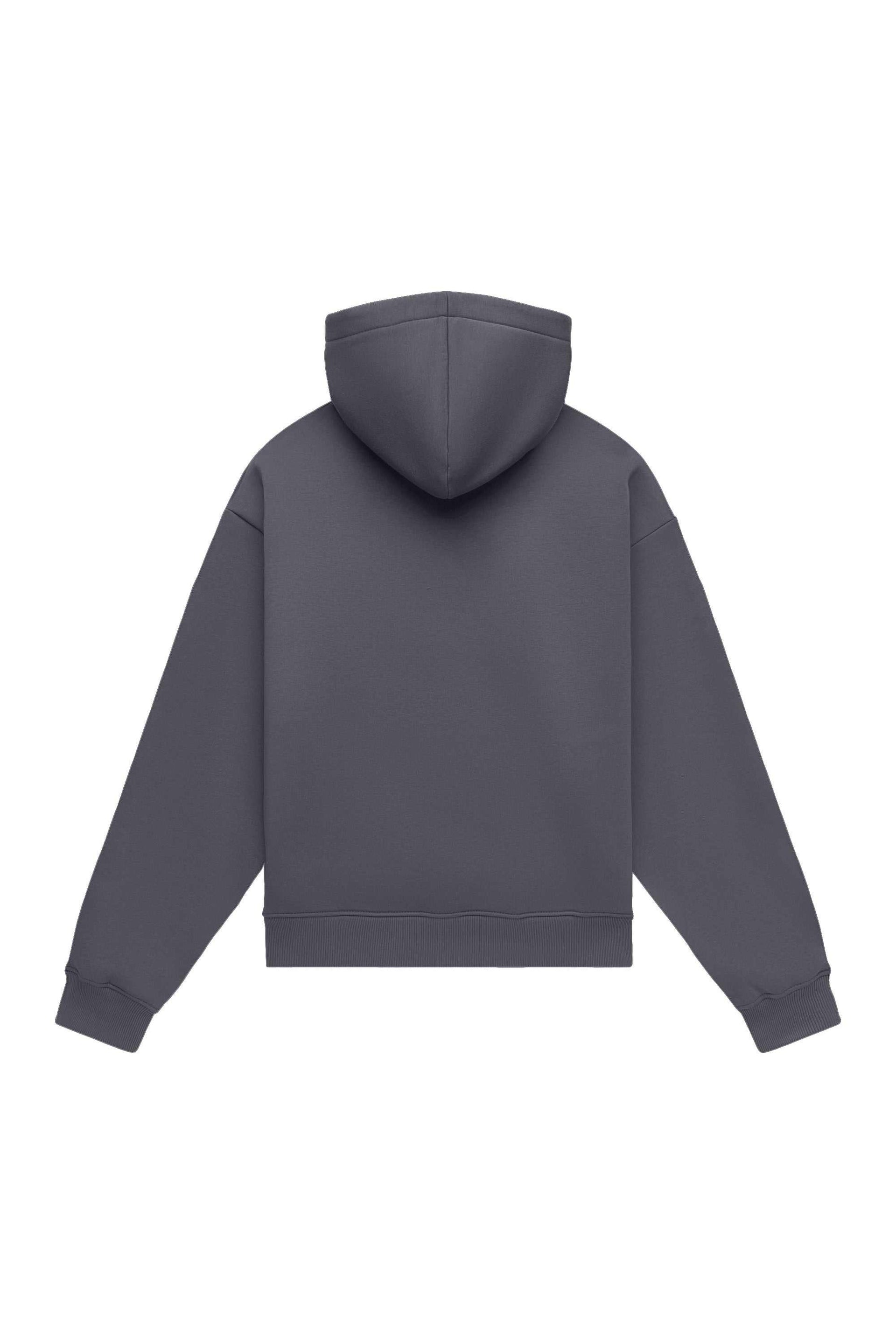 Oversize bluza z kapturem hoodie w kolorze jasnoszarym, Polska produkcja, idealna pod nadruk