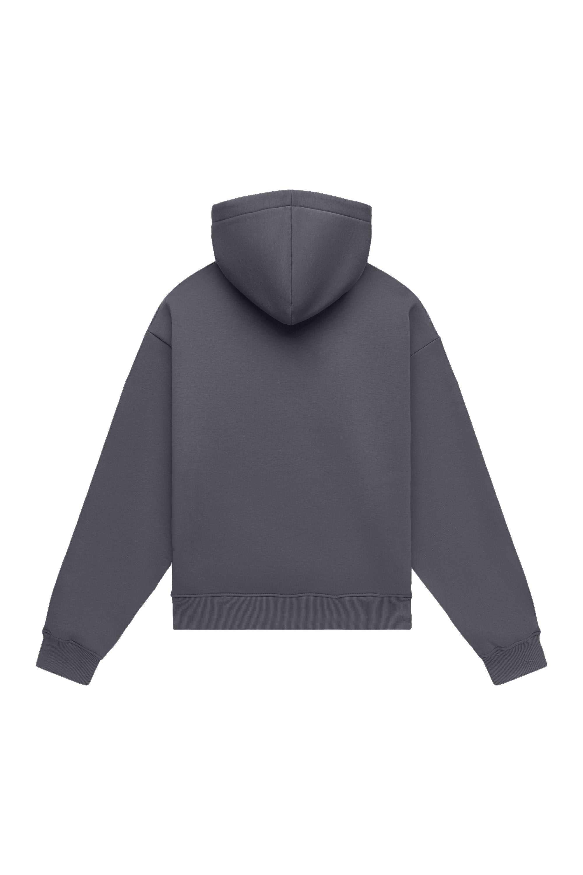 Oversize bluza z kapturem hoodie w kolorze jasnoszarym, Polska produkcja, idealna pod nadruk
