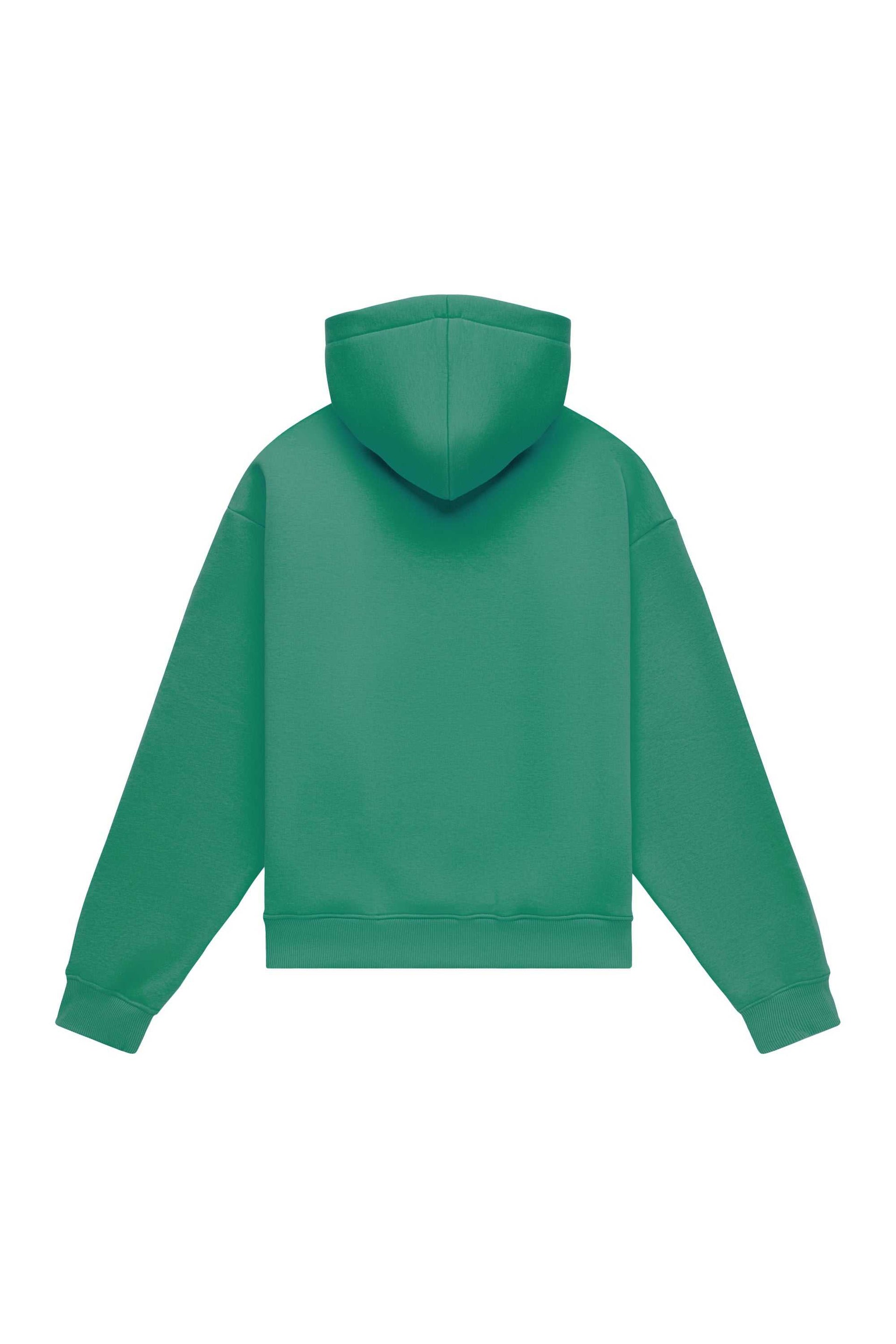Hoodie oversize LIGHT BRUSHED IRISH GREEN made in Poland with certified fabric ideal for printing