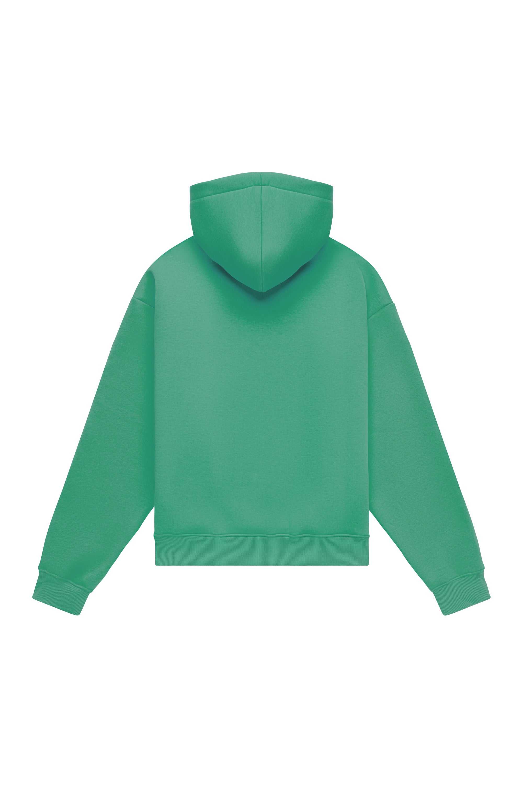 Hoodie oversize LIGHT BRUSHED KELLY GREEN with certified quality fabric, ideal for printing, made in Poland
