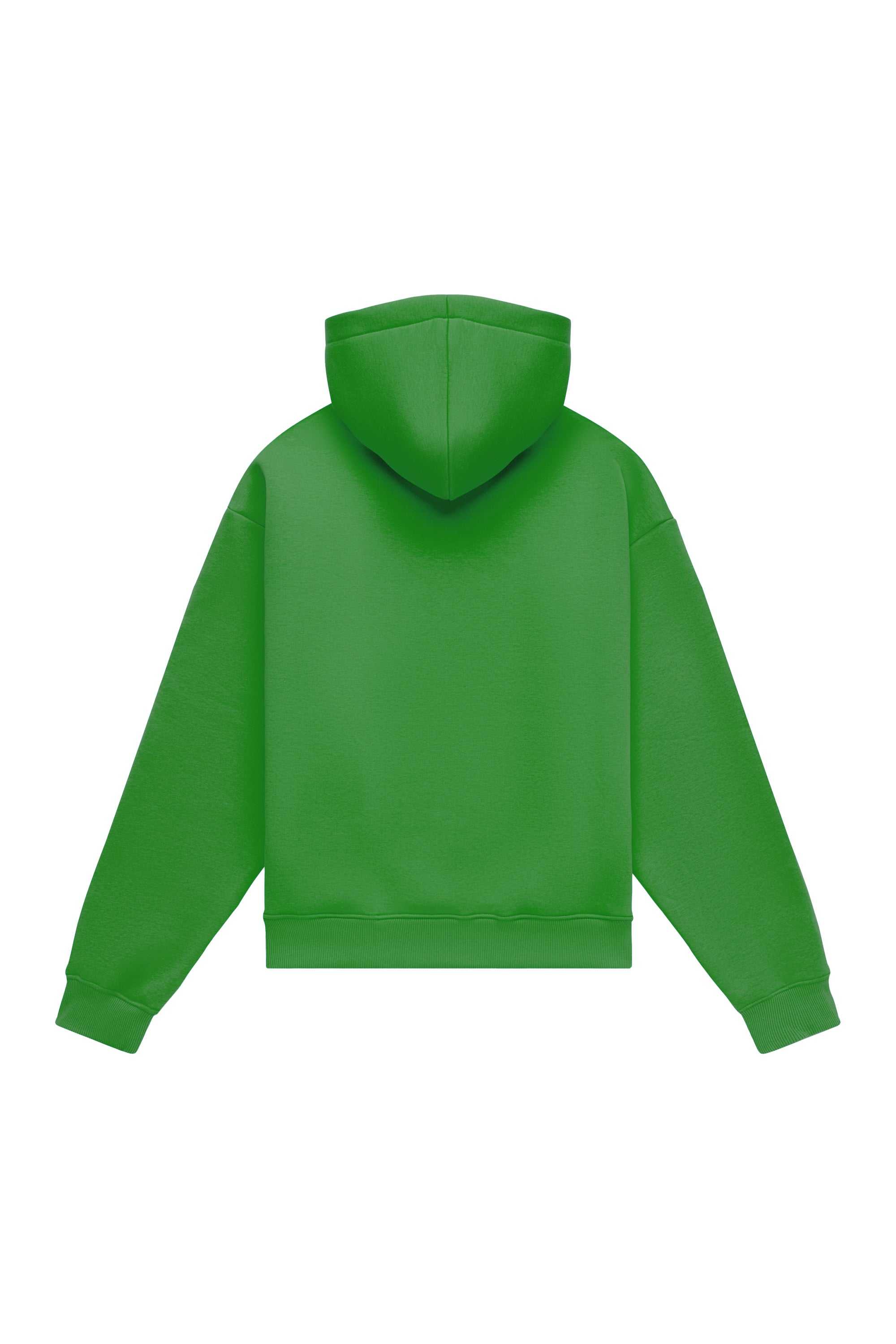 Oversize hoodie LIGHT BRUSHED KIWI in certified quality fabric ideal for screen printing and embroidery