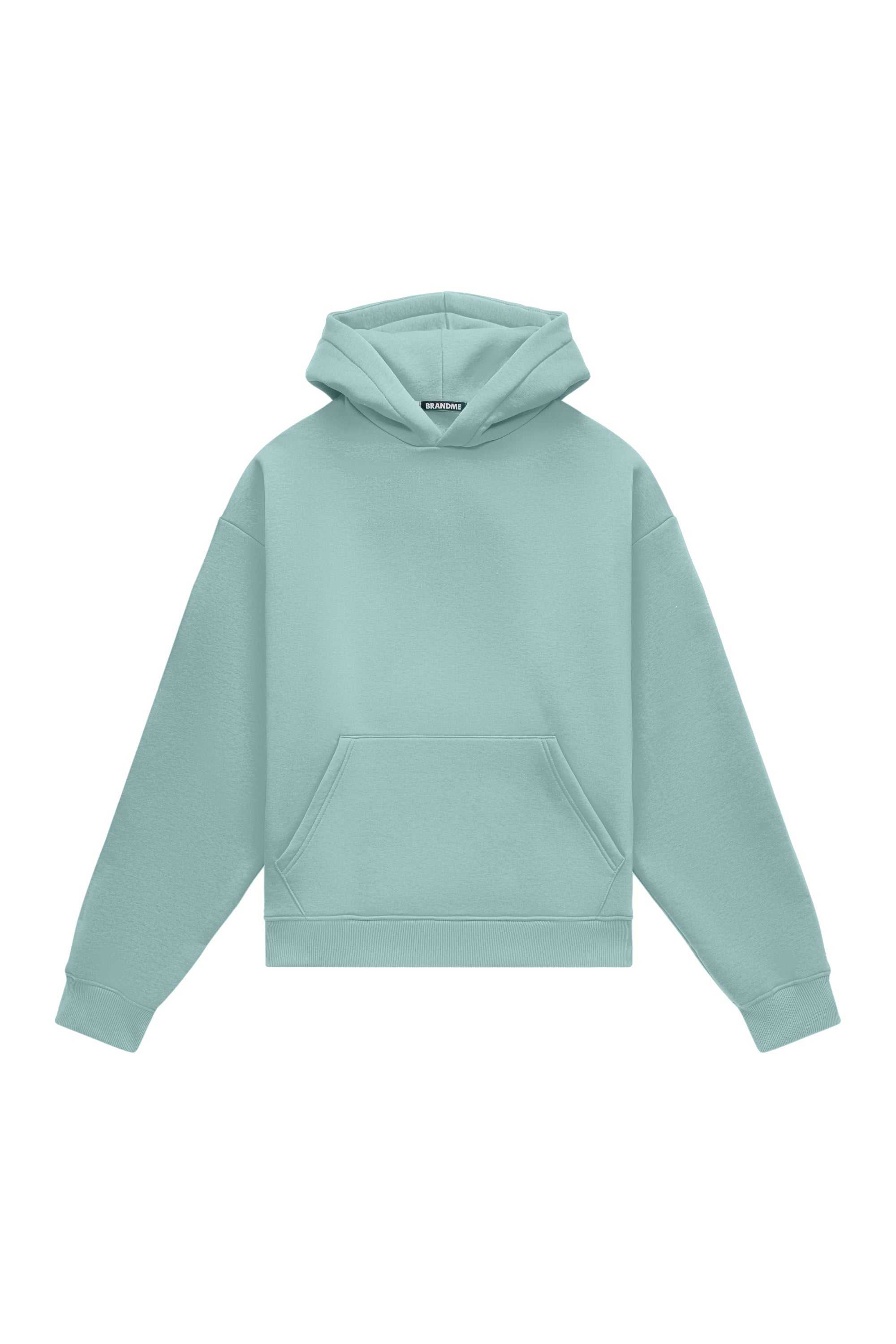 Oversize hoodie in light brushed fabric with hood, made in Poland, certified quality suitable for printing and embroidery