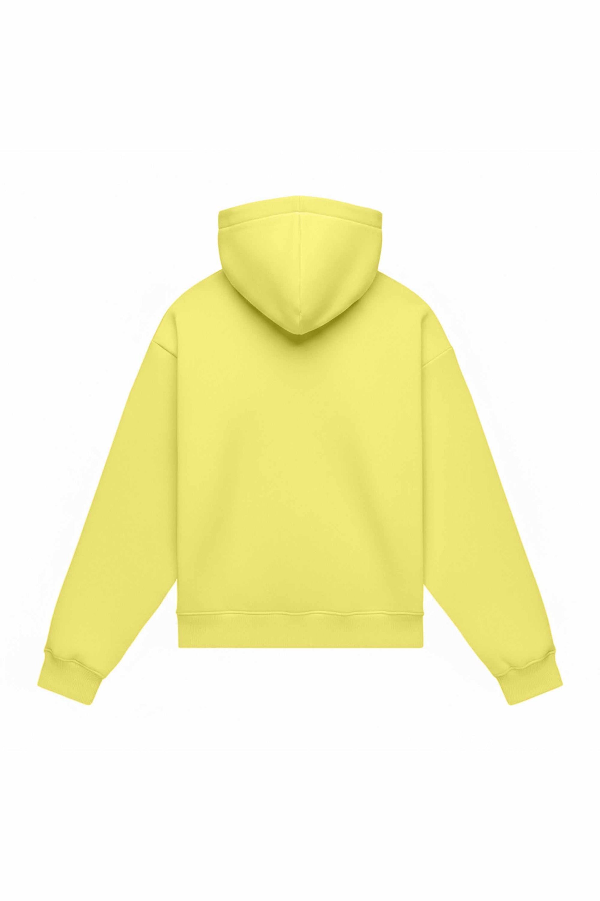 Oversize hoodie LIGHT BRUSHED LEMON made in Poland with certified fabric for printing and embroidery