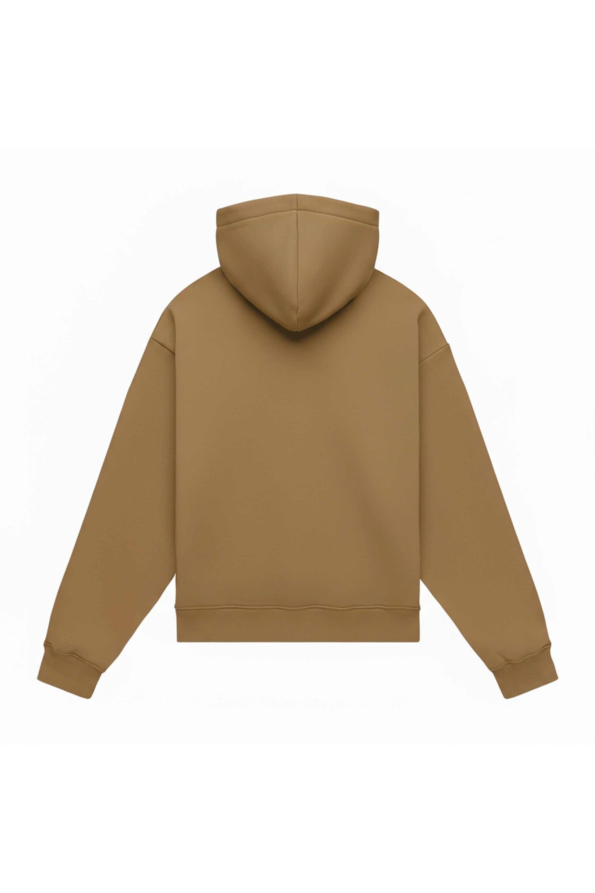 Oversize LIGHT BRUSHED MACADAMIA hoodie with adjustable hood, made in Poland, ideal for printing and embroidery