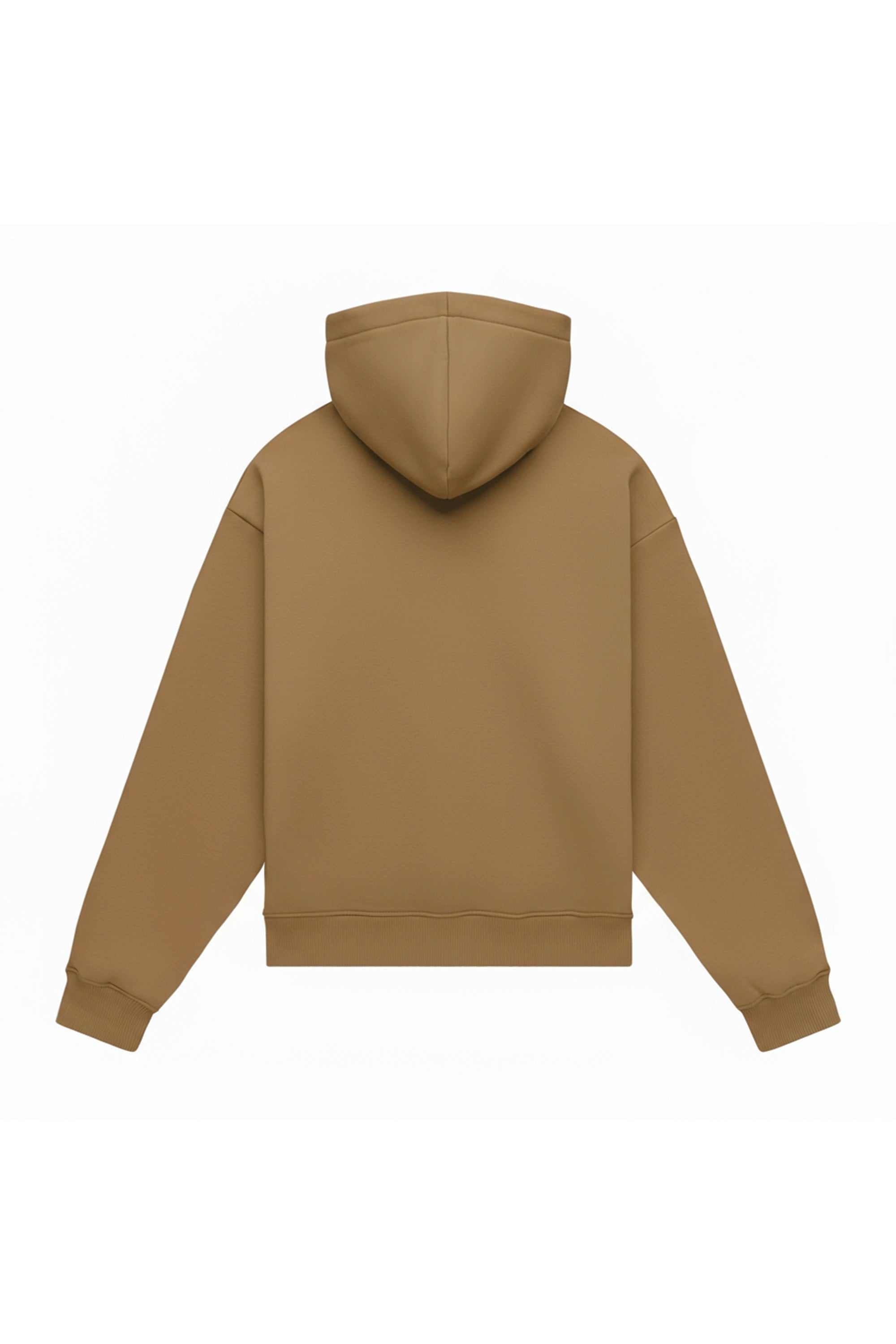 Oversize LIGHT BRUSHED MACADAMIA hoodie with adjustable hood, made in Poland, ideal for printing and embroidery