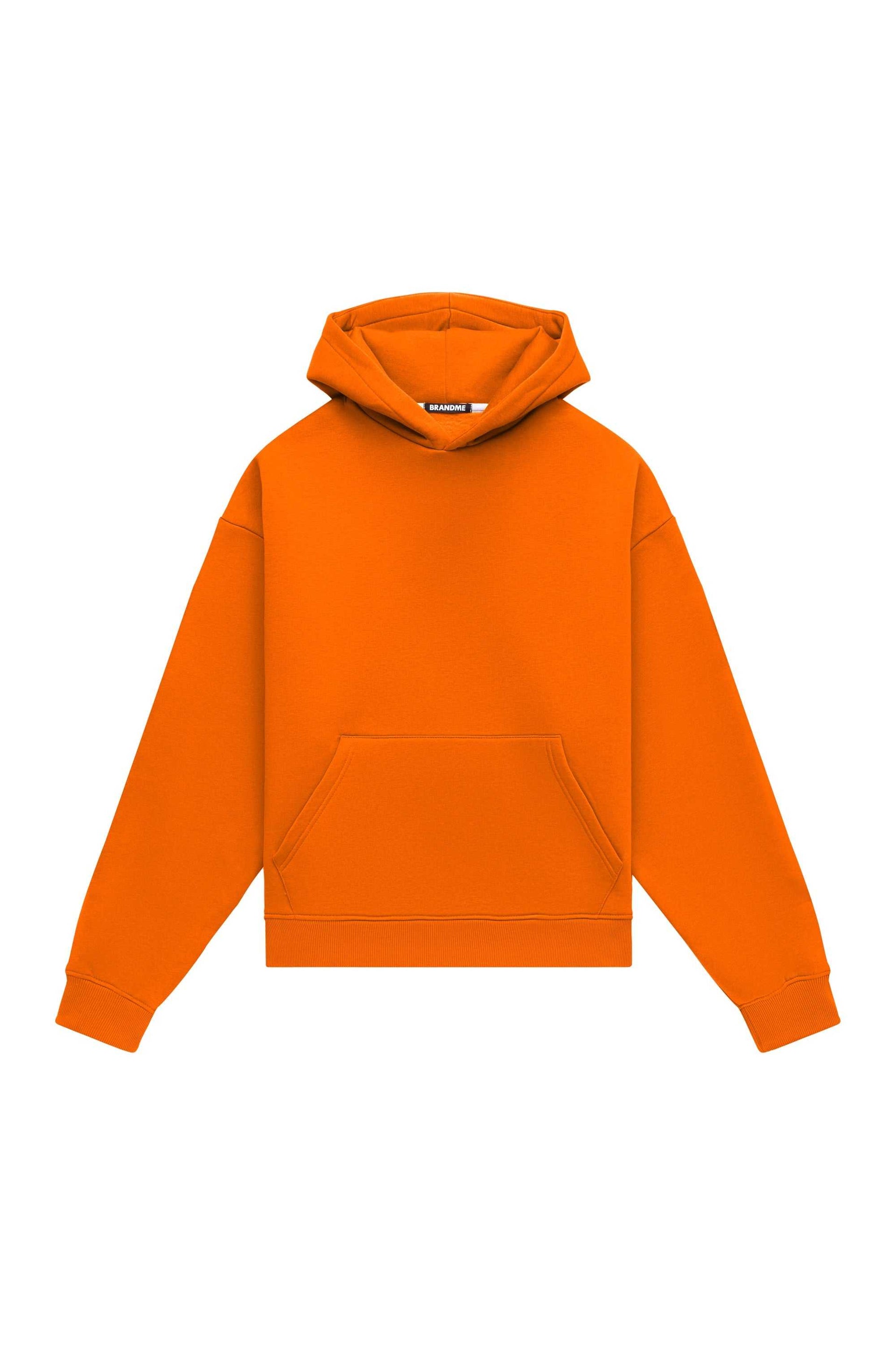 Oversize orange hoodie with quality certified fabric made in Poland