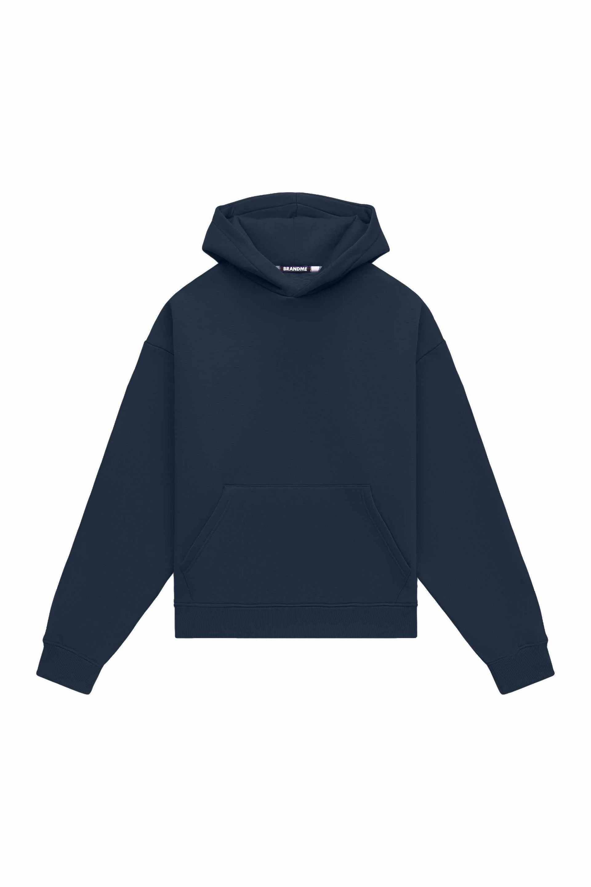 Oversize hoodie Bluza z kapturem Light Brushed Parliament in blue, made in Poland