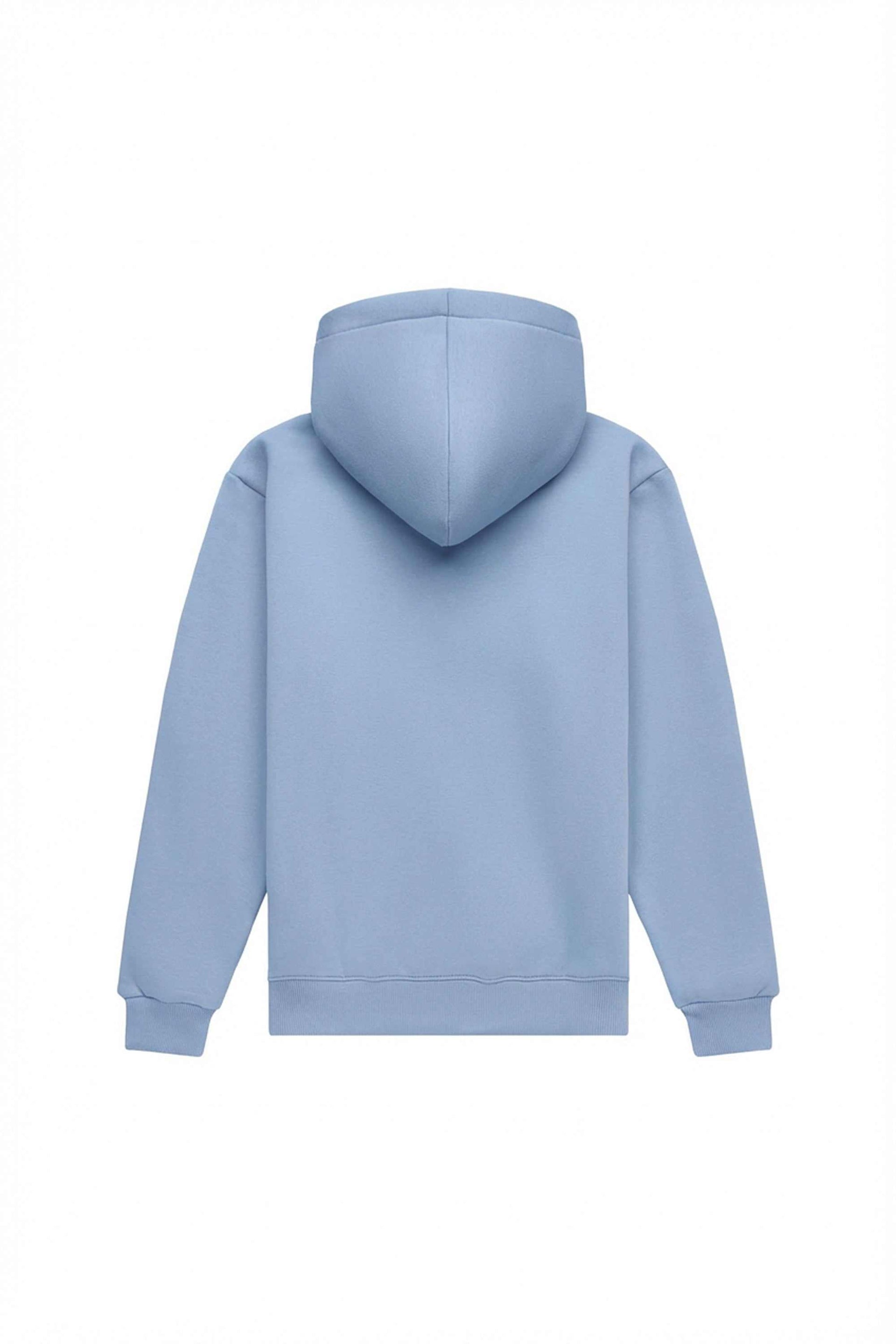 Bluza z kapturem regular w kolorze jasnoniebieskim z certyfikowaną dzianiną, idealna pod nadruk.