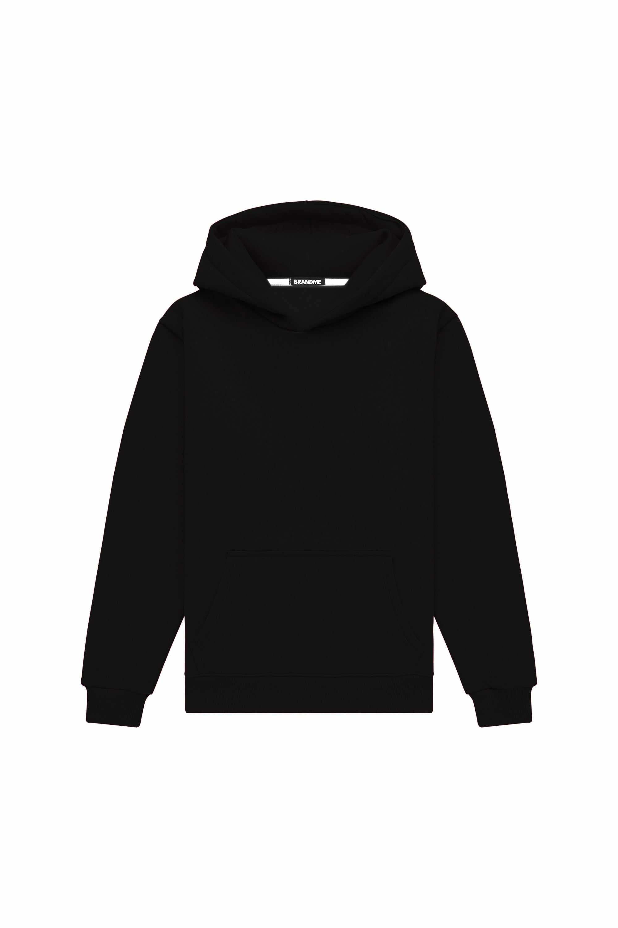Regular fit hoodie in light brushed anthracite melange, made in Poland, quality certified fabric ideal for printing